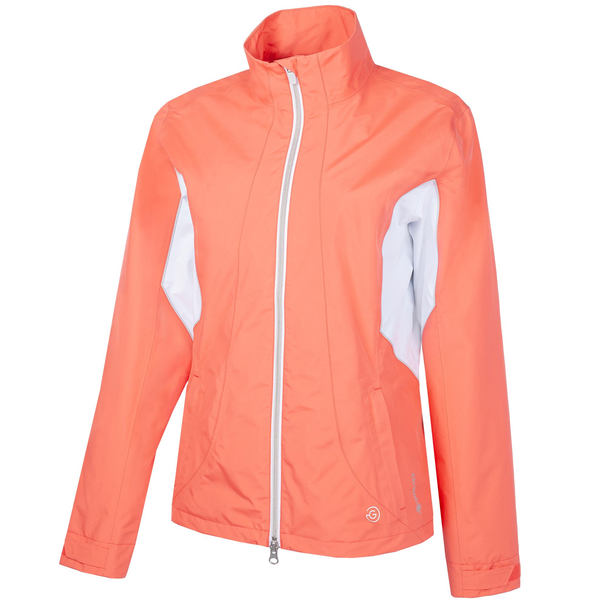 Galvin Green Aida Gore-Tex Ladies Waterproof Golf Jacket Coral/White/C