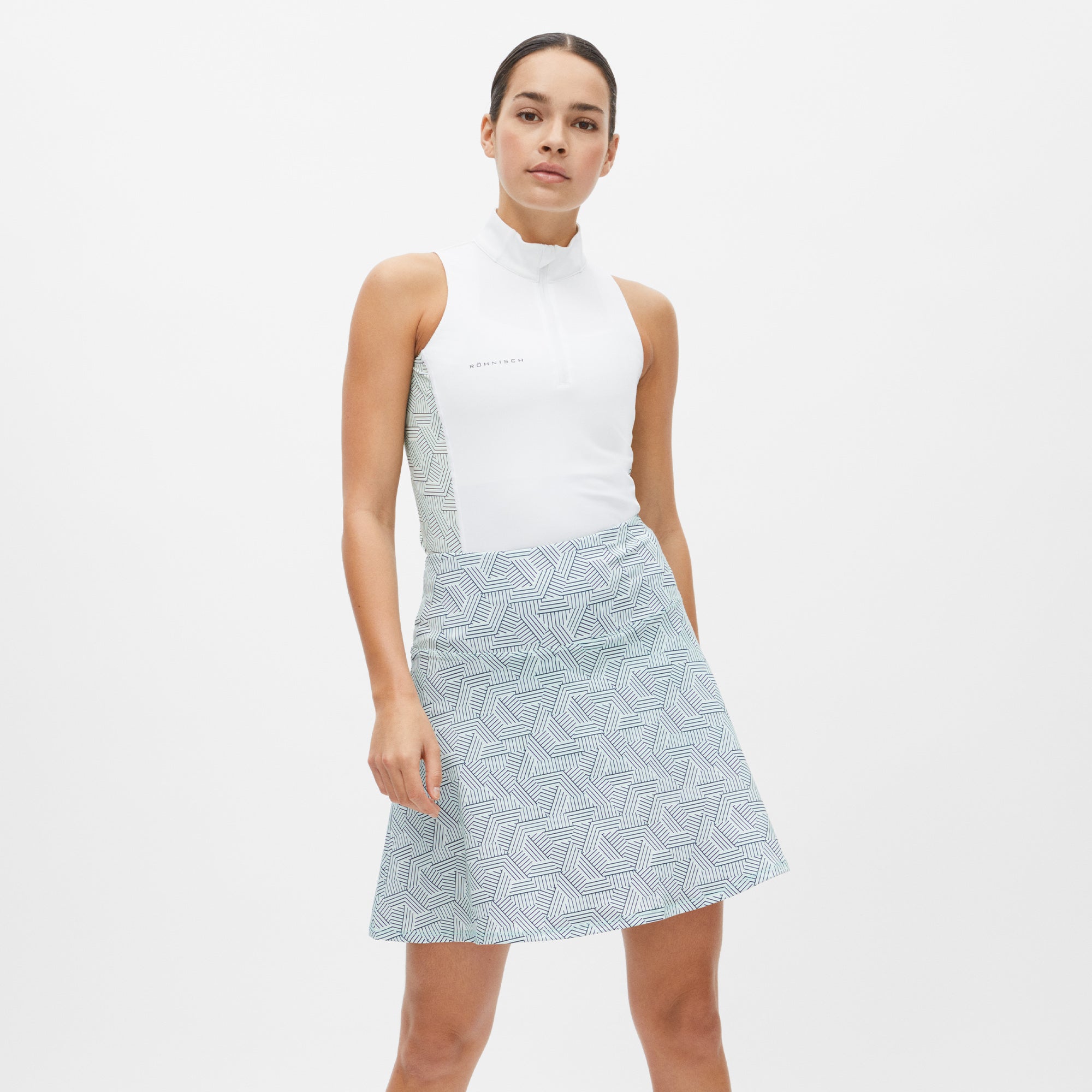 Rohnisch Amy Regular Ladies Golf Skort Hexagon Mint