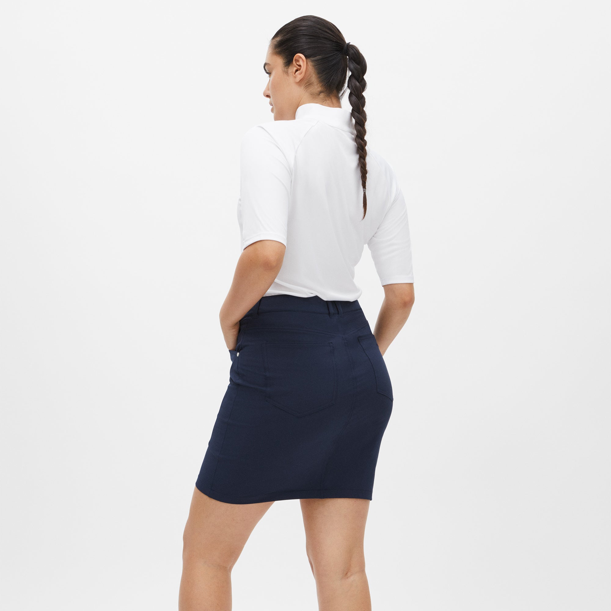 Rohnisch Chie Comfort Stretch Ladies Golf Skort Navy