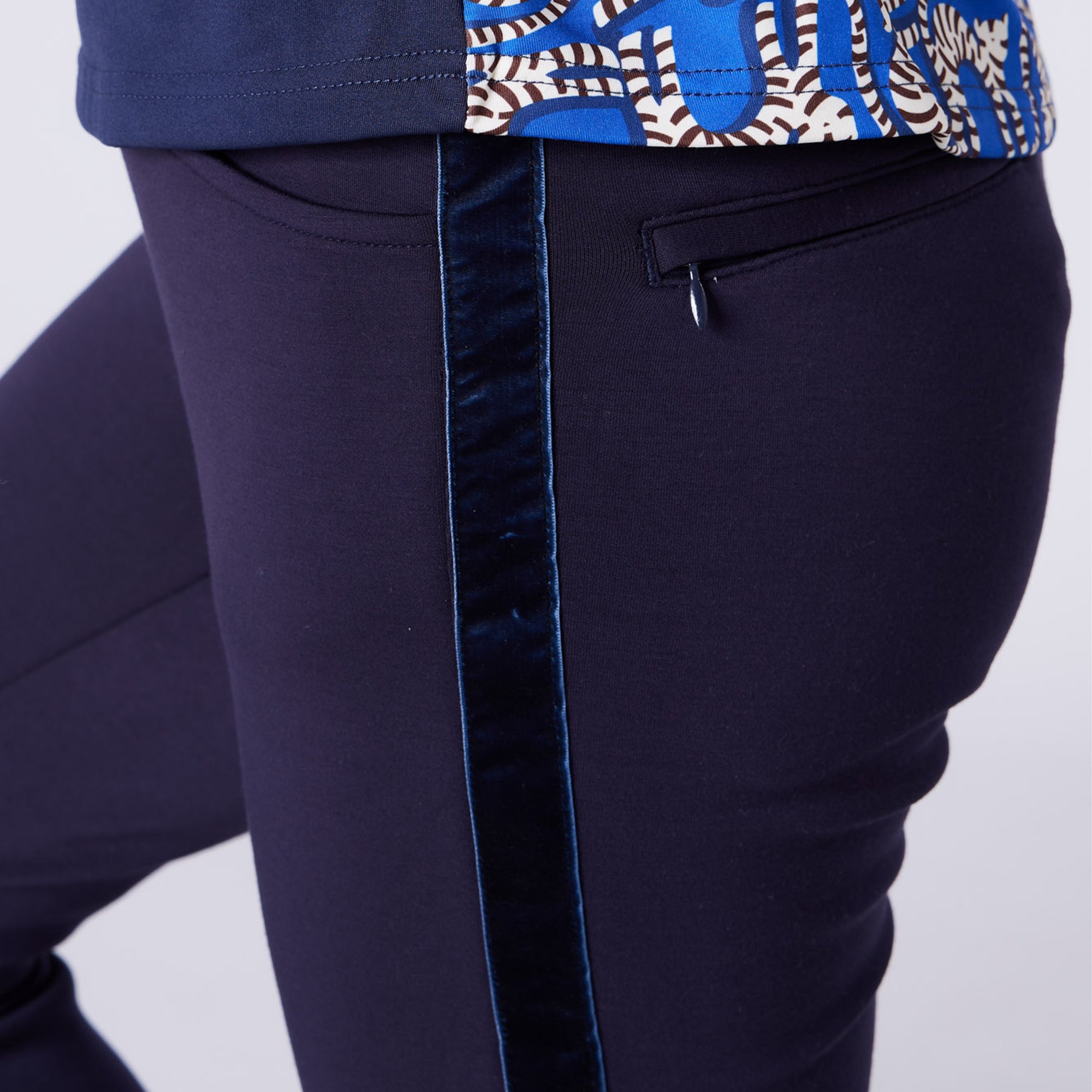 Swing Out Sister Amber Thermal Pull On Ladies Golf Trousers True Navy 31 Inch