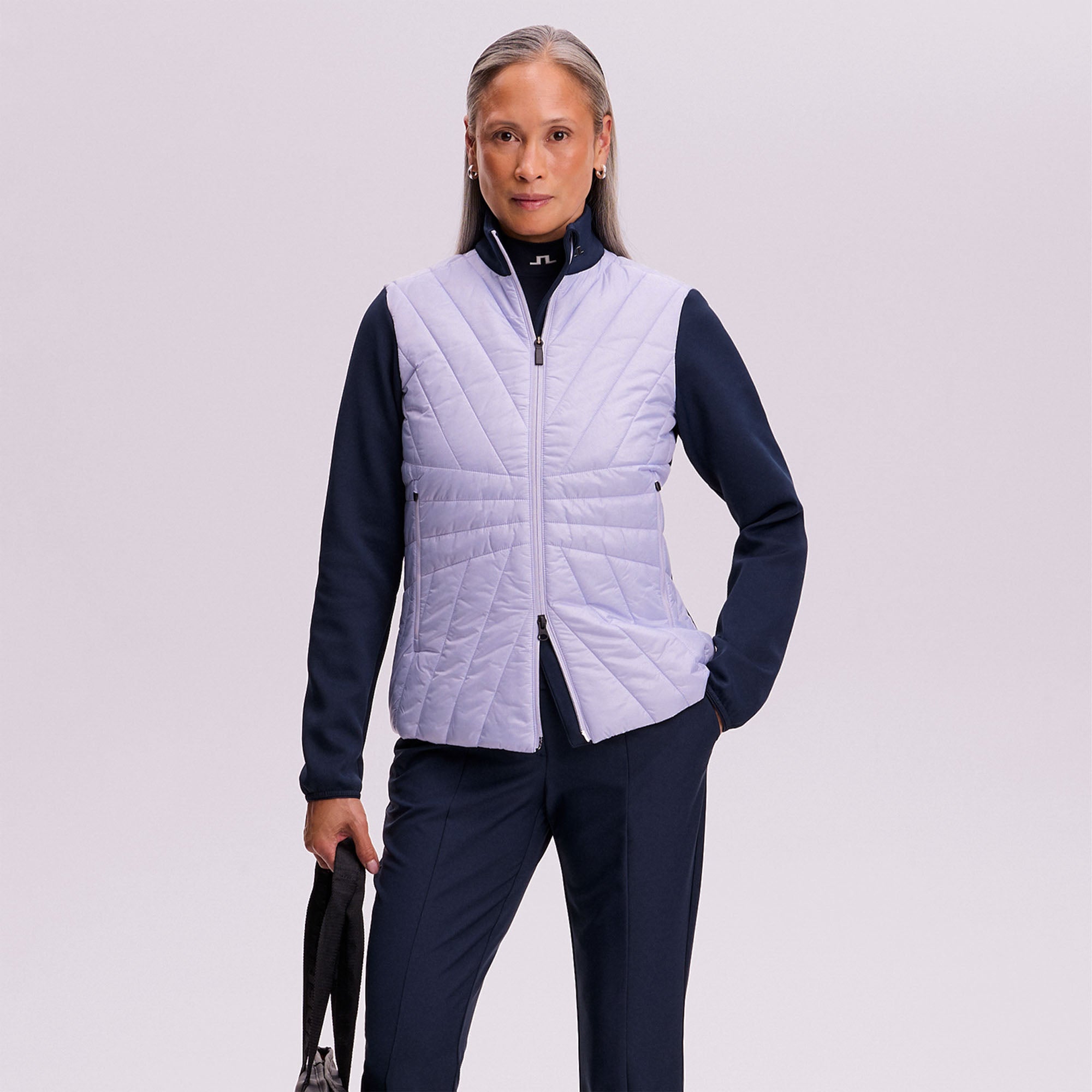J Lindeberg Holma Quilt Hybrid Ladies Golf Jacket Purple Heather