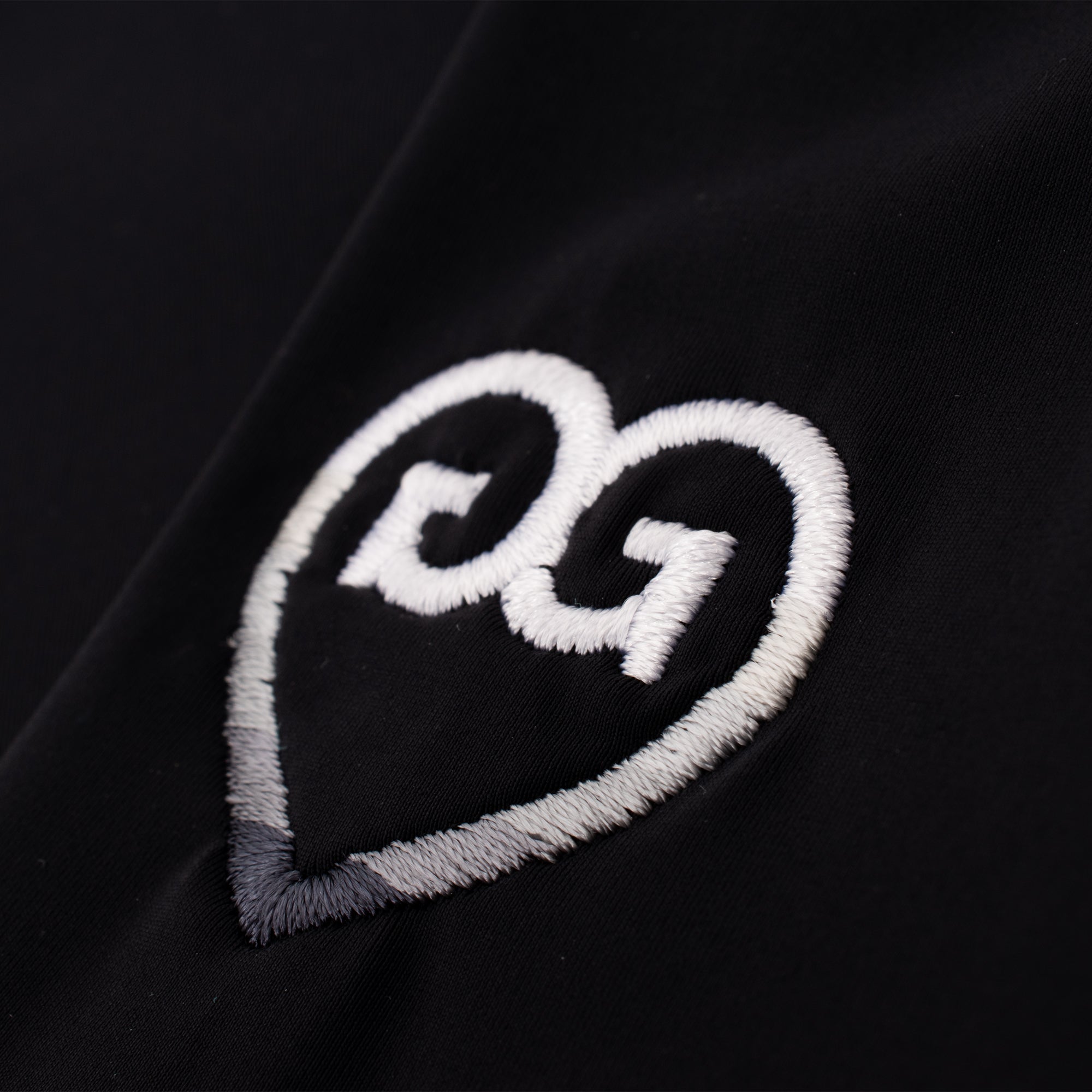 G/FORE Silky Tech Nylon Gradient Heart Quarter Zip Ladies Golf Polo Shirt Onyx