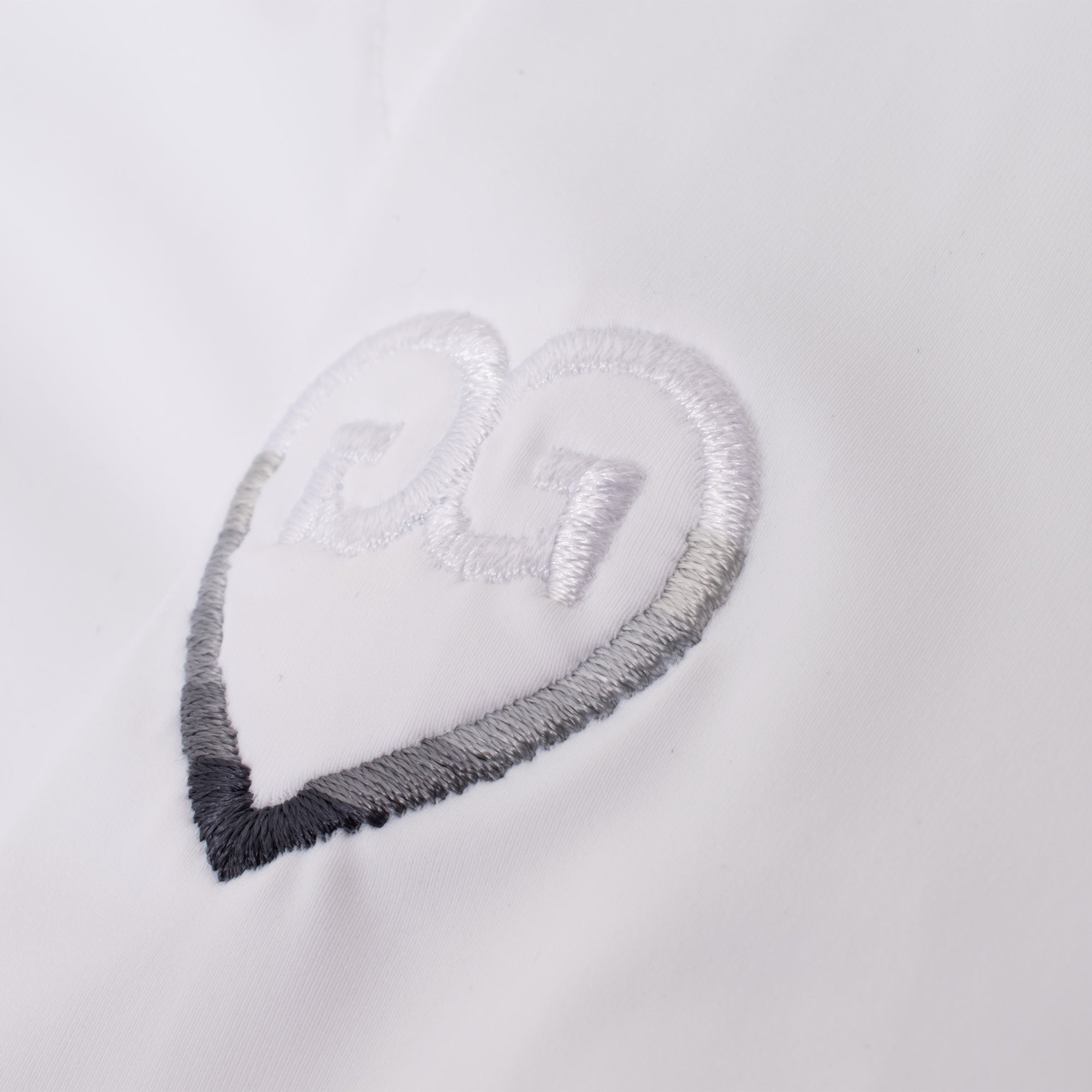 G/FORE Silky Tech Nylon Gradient Heart Quarter Zip Ladies Golf Polo Shirt Snow