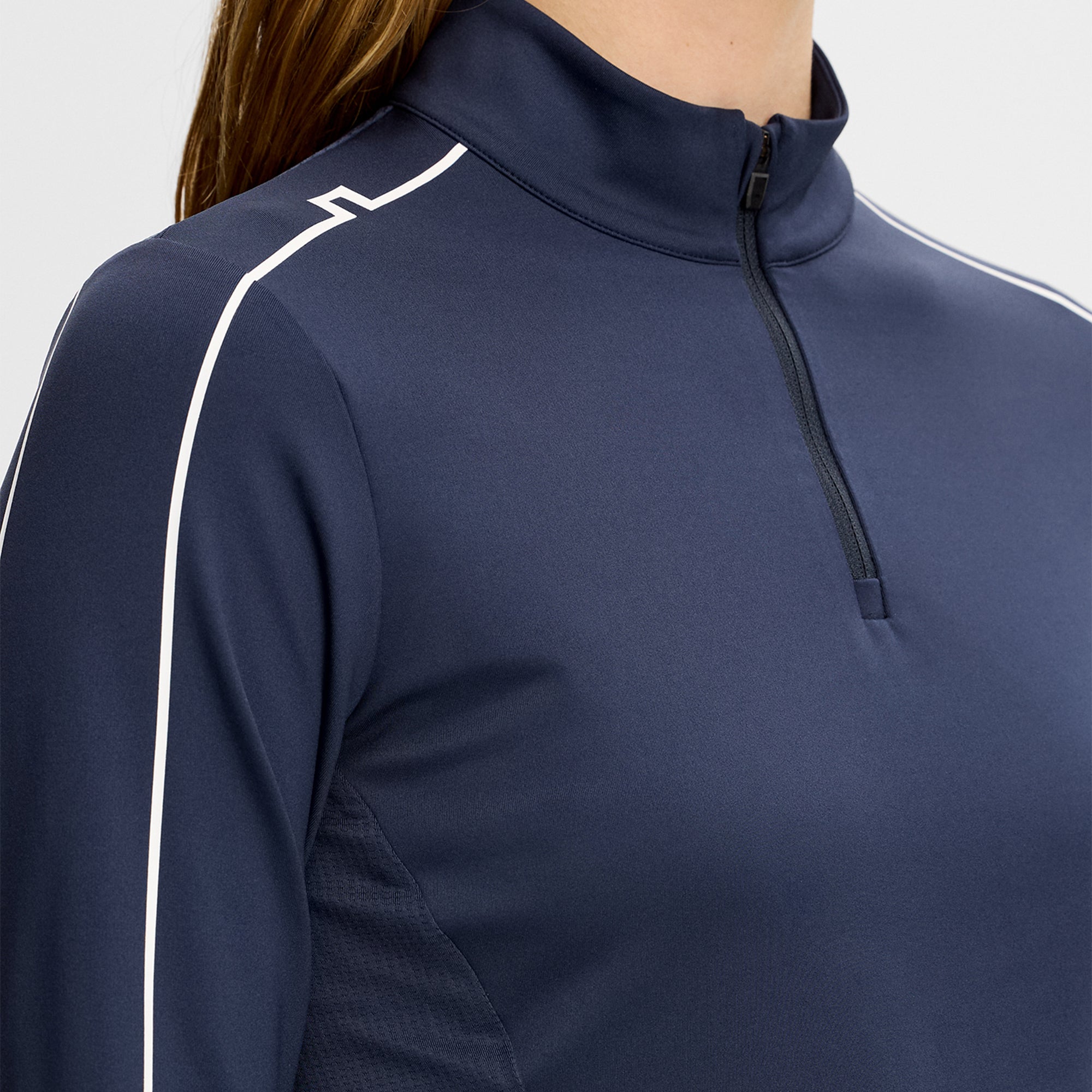 J Lindeberg Adiola Quarter Zip Ladies Golf Mid Layer Navy