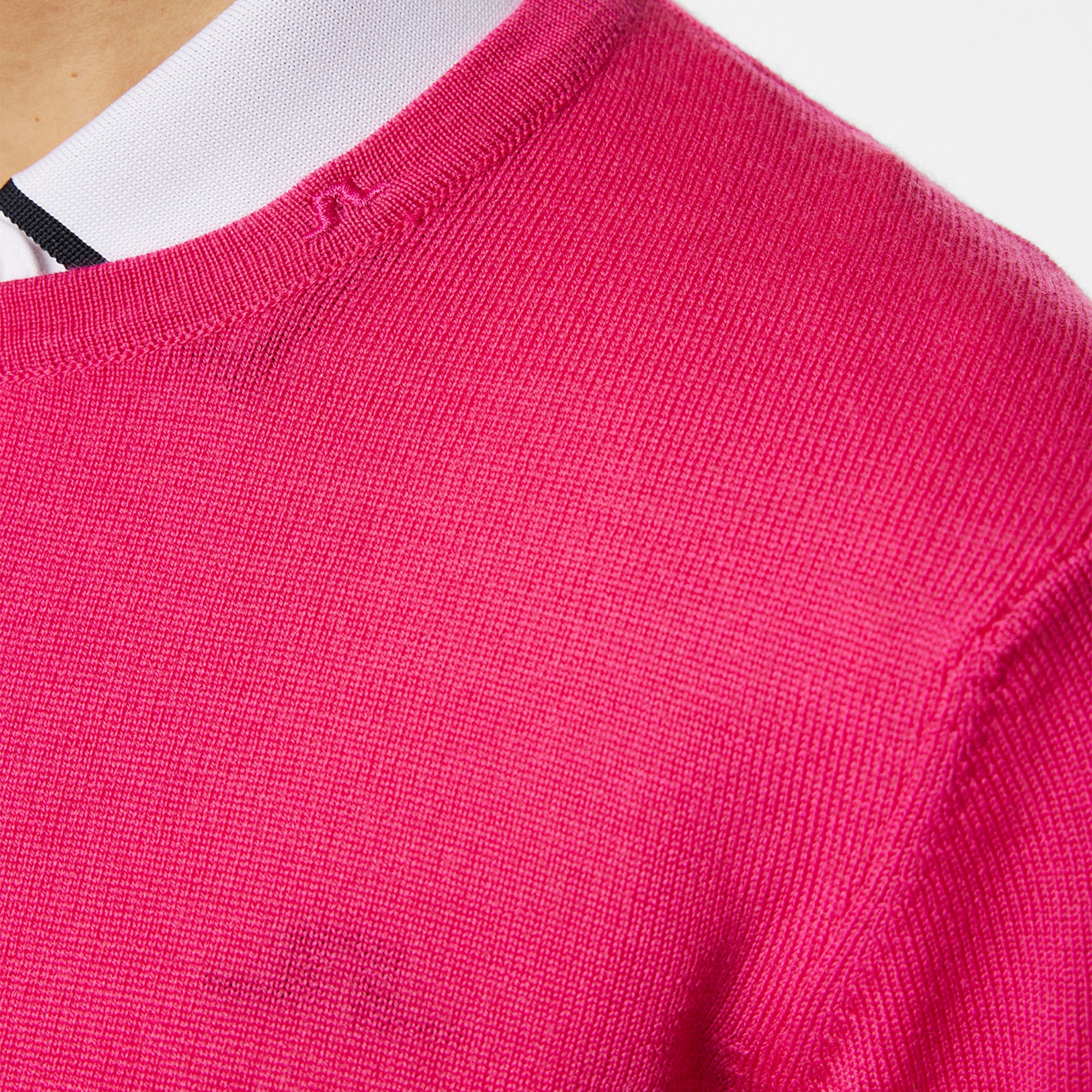 J Lindeberg Aria Knitted Ladies Golf Sweater Pink Peacock