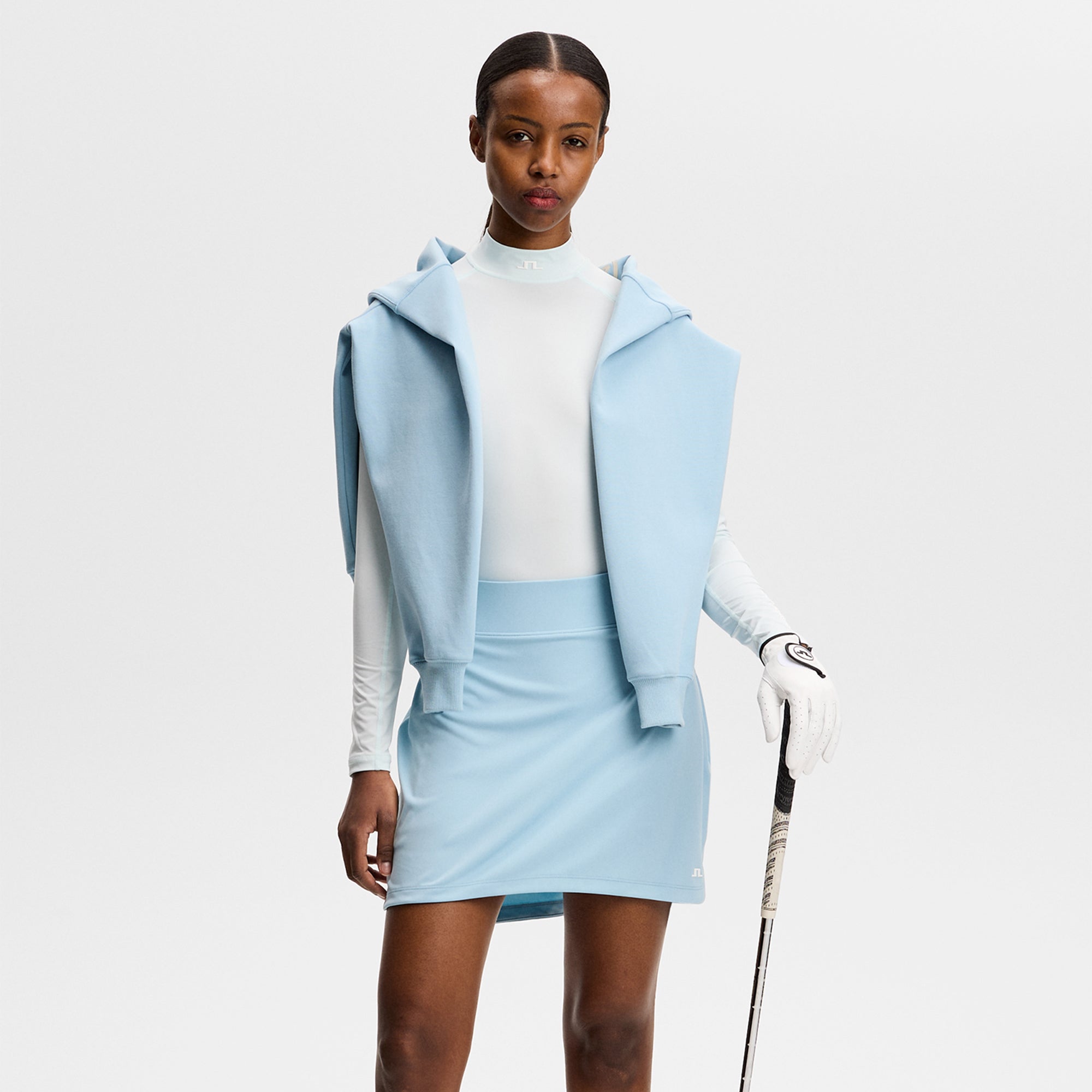 J Lindeberg Amy Ladies Golf Skirt Forget-Me-Not Blue