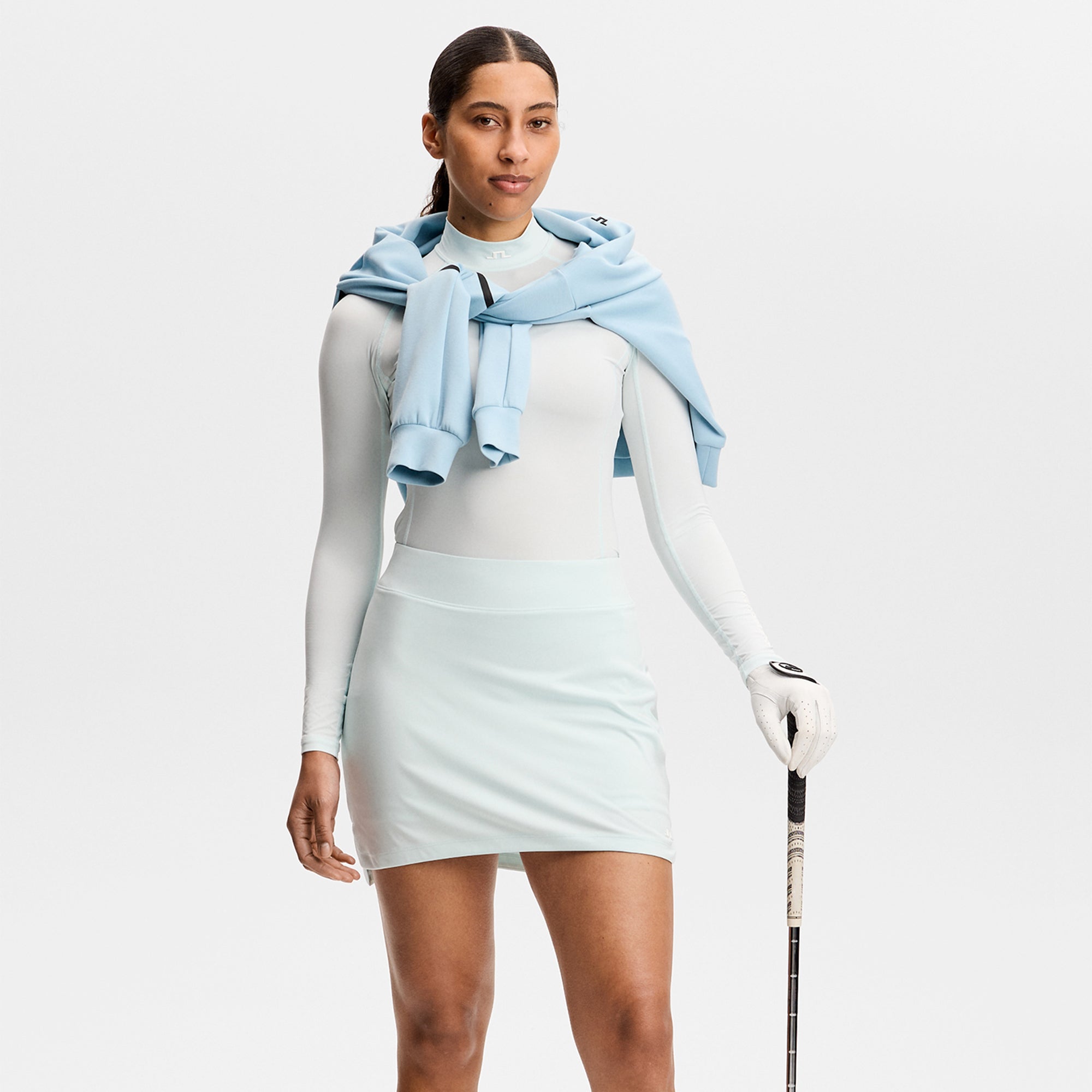 J Lindeberg Amy Ladies Golf Skirt Skylight Melange