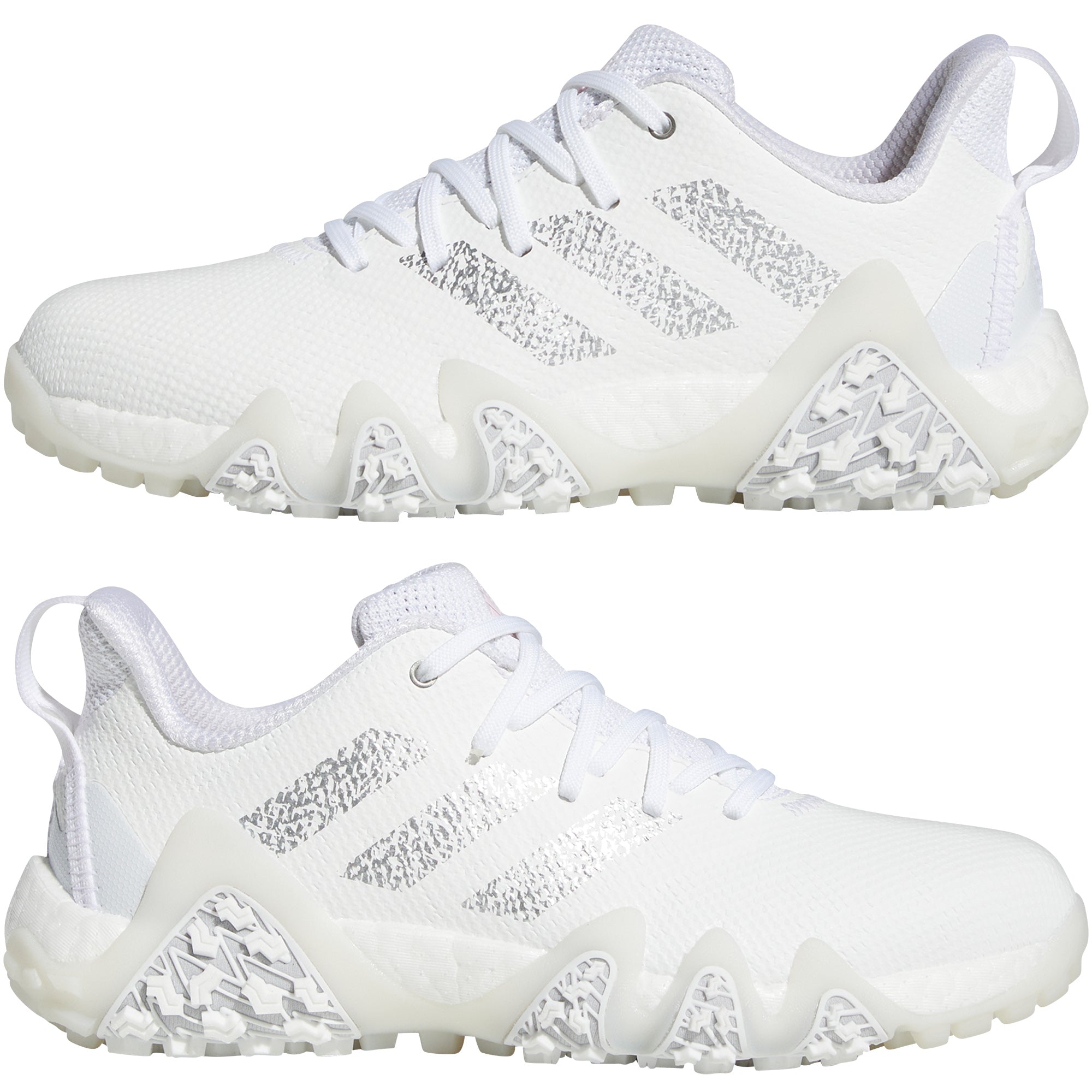 Adidas Codechaos 22 Ladies Golf Shoes White/Silver Metallic/Clear Pink