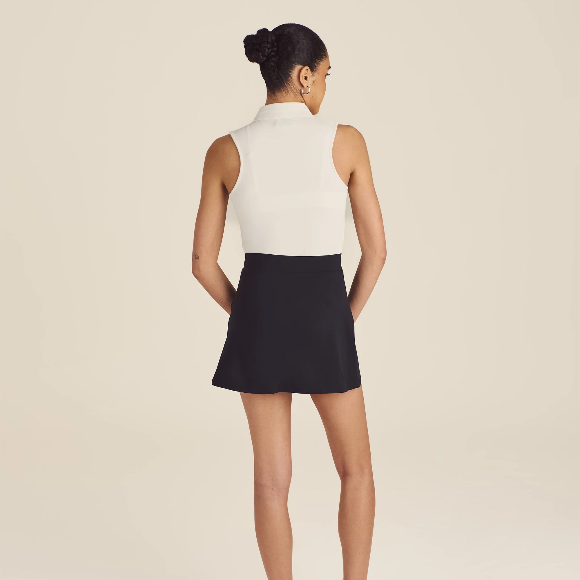 Malbon Golf Womens Icons Baseline Skirt Black