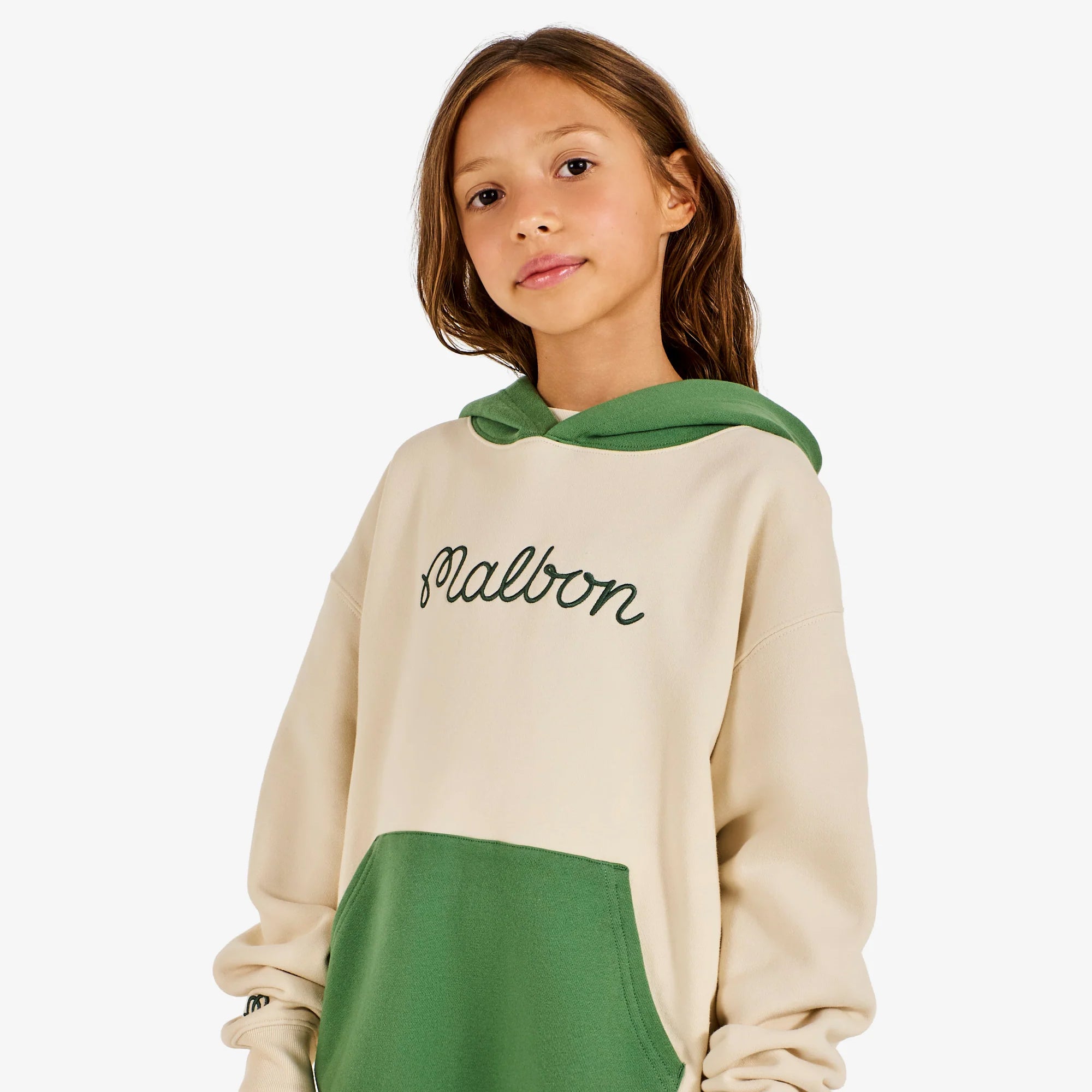 Malbon Golf Youth Cooper Buckets Hoodie Off White