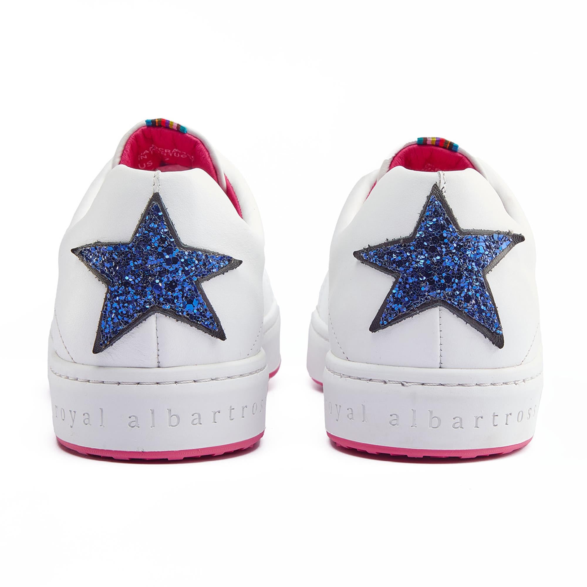 Rear view of Royal Albartross Queen Hollywood ladies golf shoes with star detail – luxury ladies golf footwear UK