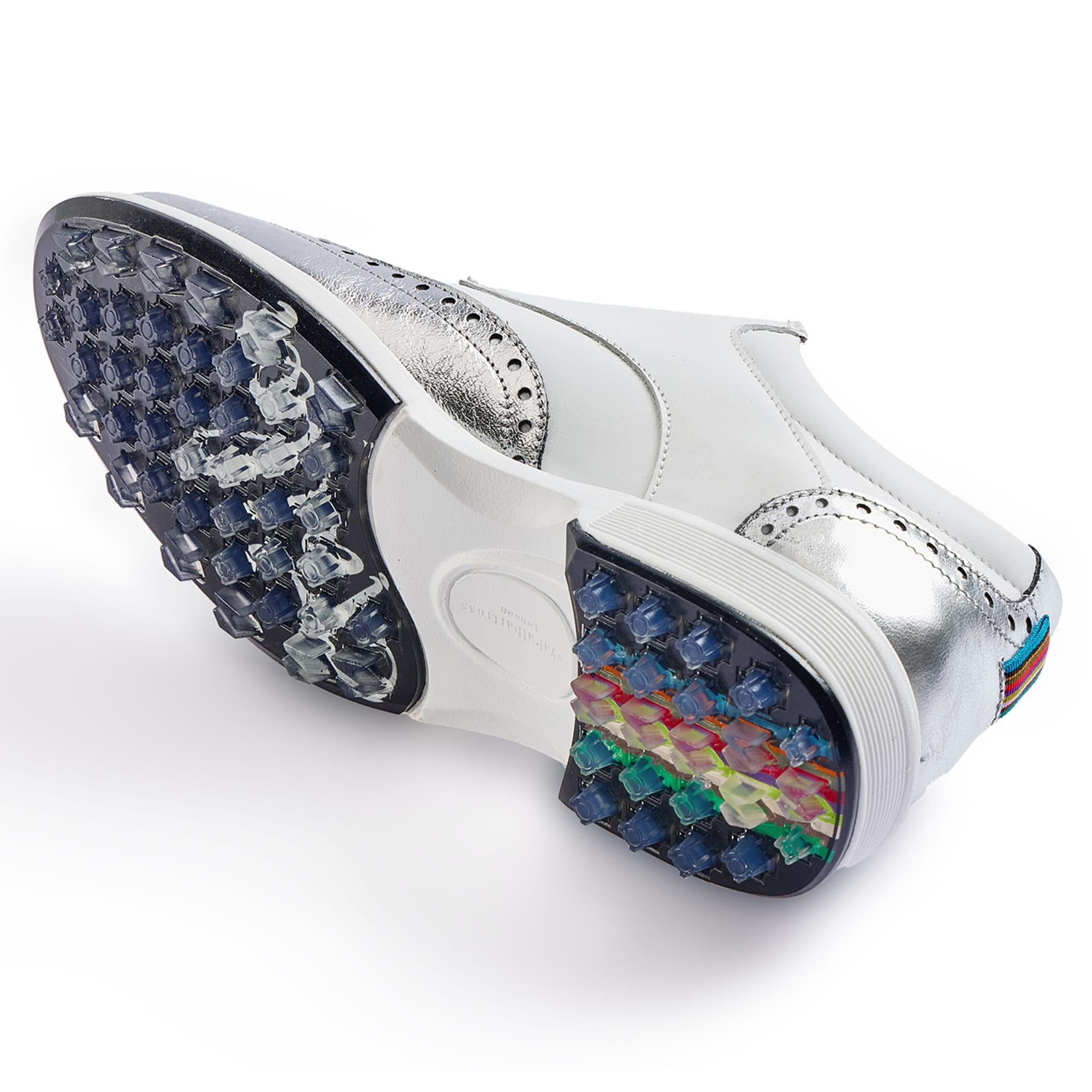 Second image showing the sole of Tailor Wingtip Brogue ladies golf shoes – handcrafted spikeless design for premium ladies golf footwear