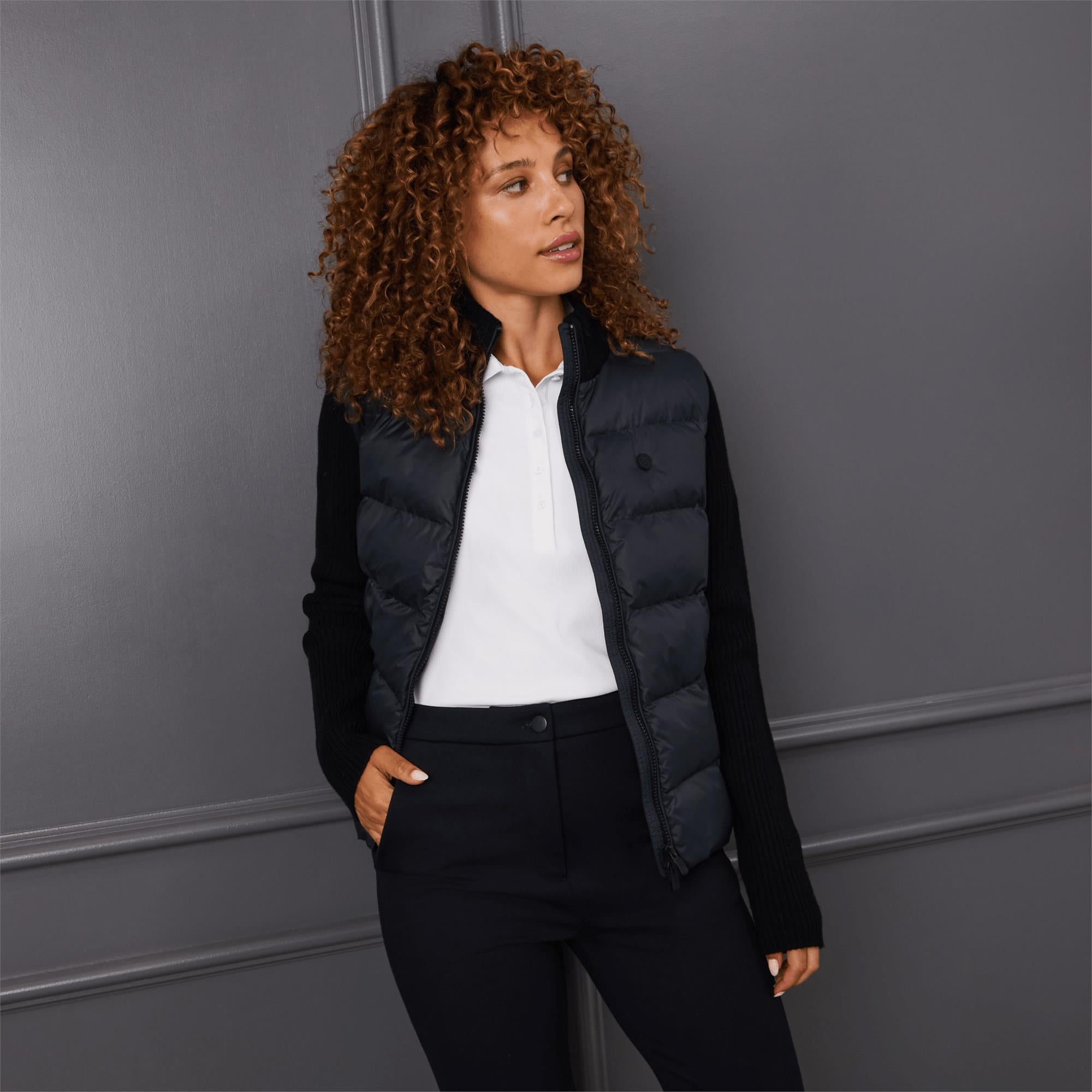 G/FORE Hybrid Quilted Nylon Knit Ladies Golf Jacket