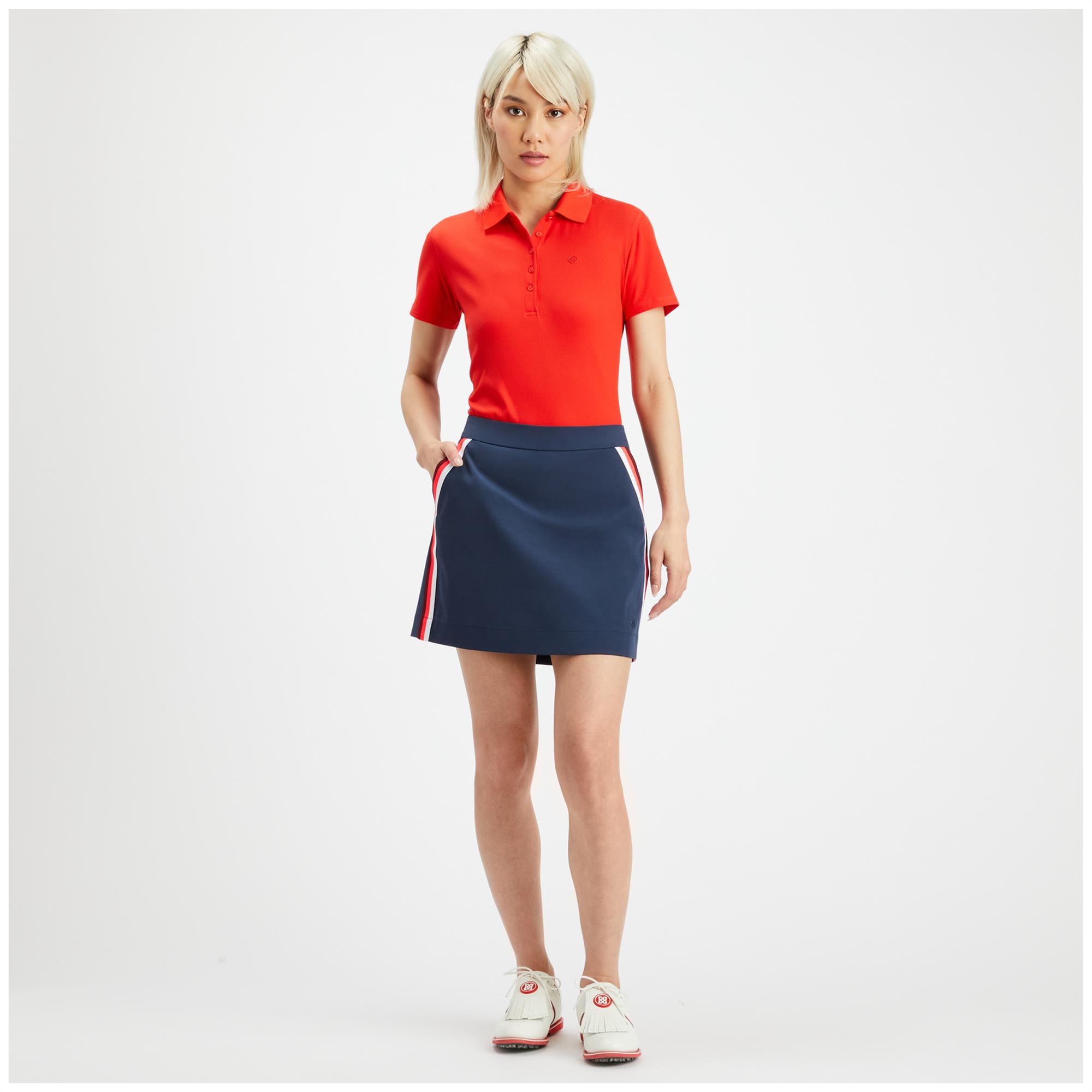 Kinona On The Fringe Golf Skort - Cherry Red - Fore Ladies - Golf Dresses  and Clothes, Tennis Skirts and Outfits, and Fashionable Activewear