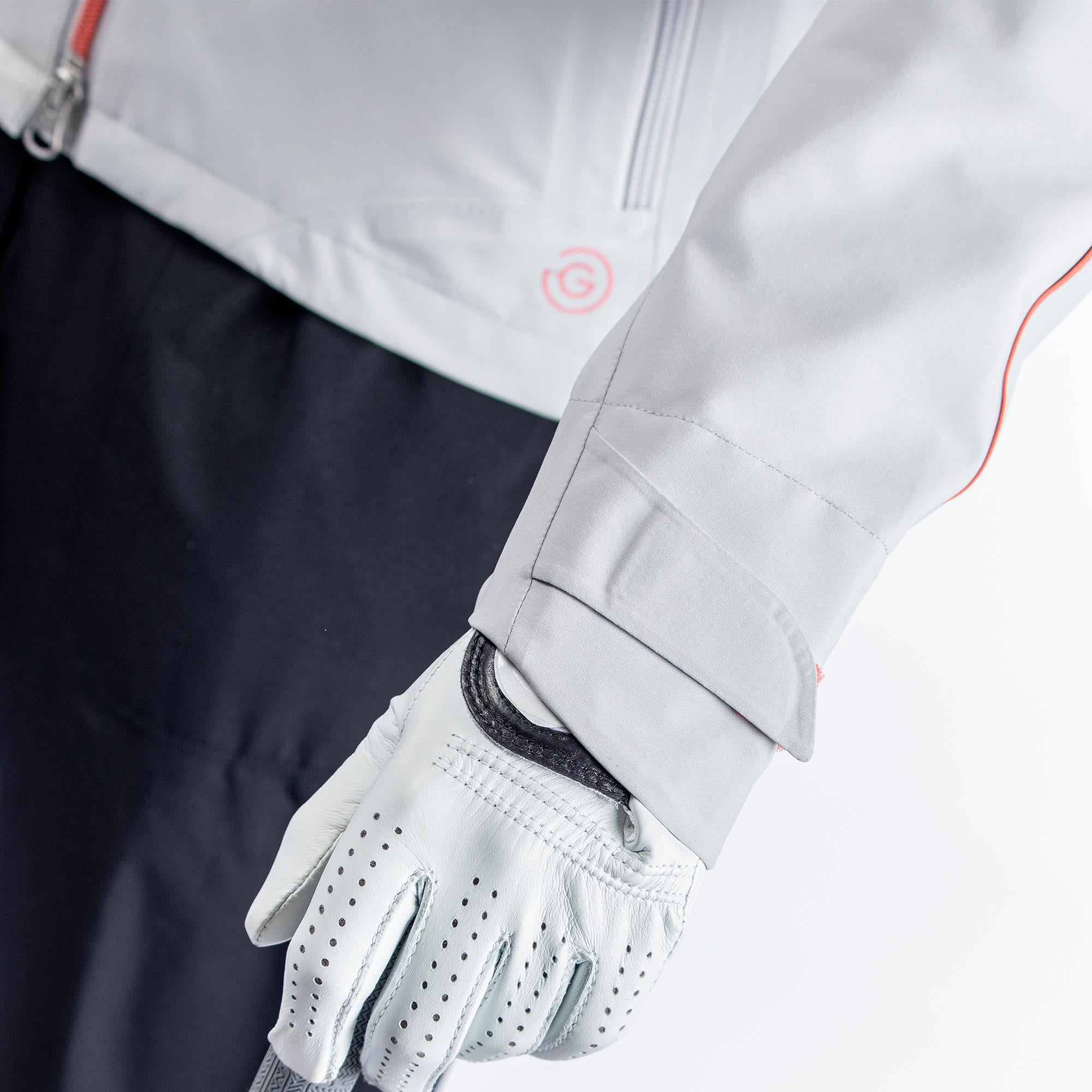 Galvin Green Ally Paclite Gore-Tex Ladies Waterproof Golf Jacket Cool Grey/White/Coral