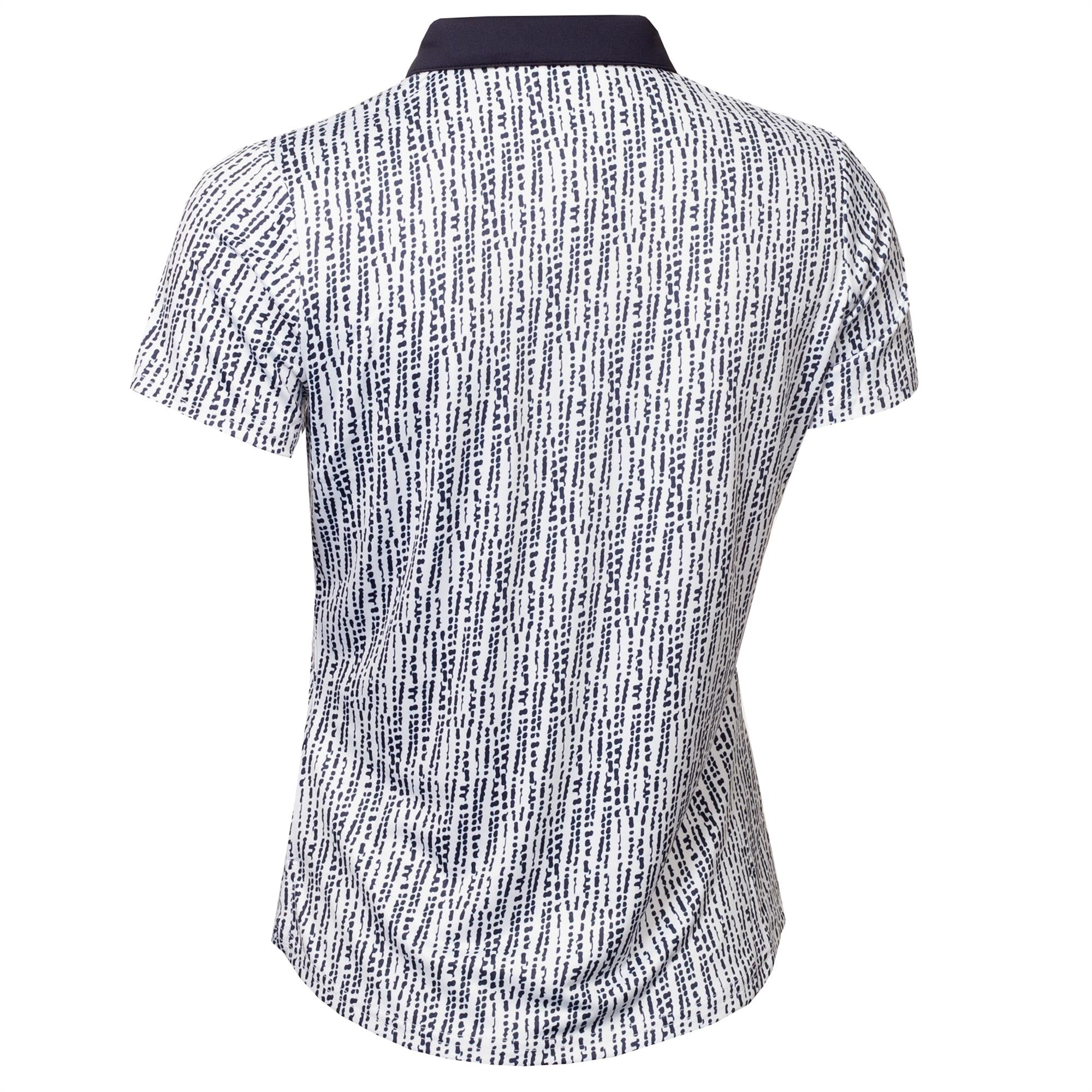 Green Lamb Melanie Printed Ladies Golf Polo Shirt Waterfall Print