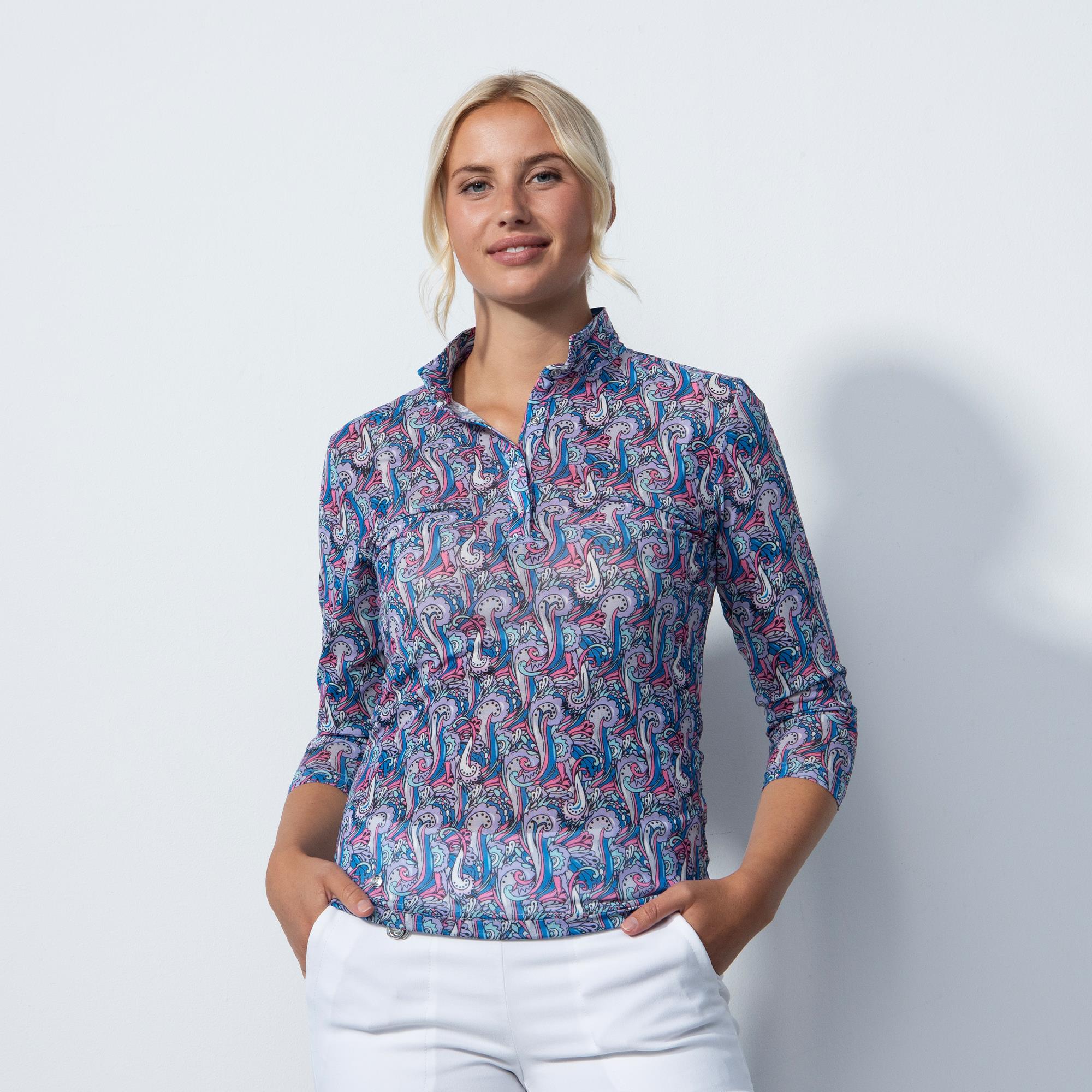 Daily Sports Hype Mesh Ladies 3/4 Sleeve Polo Shirt