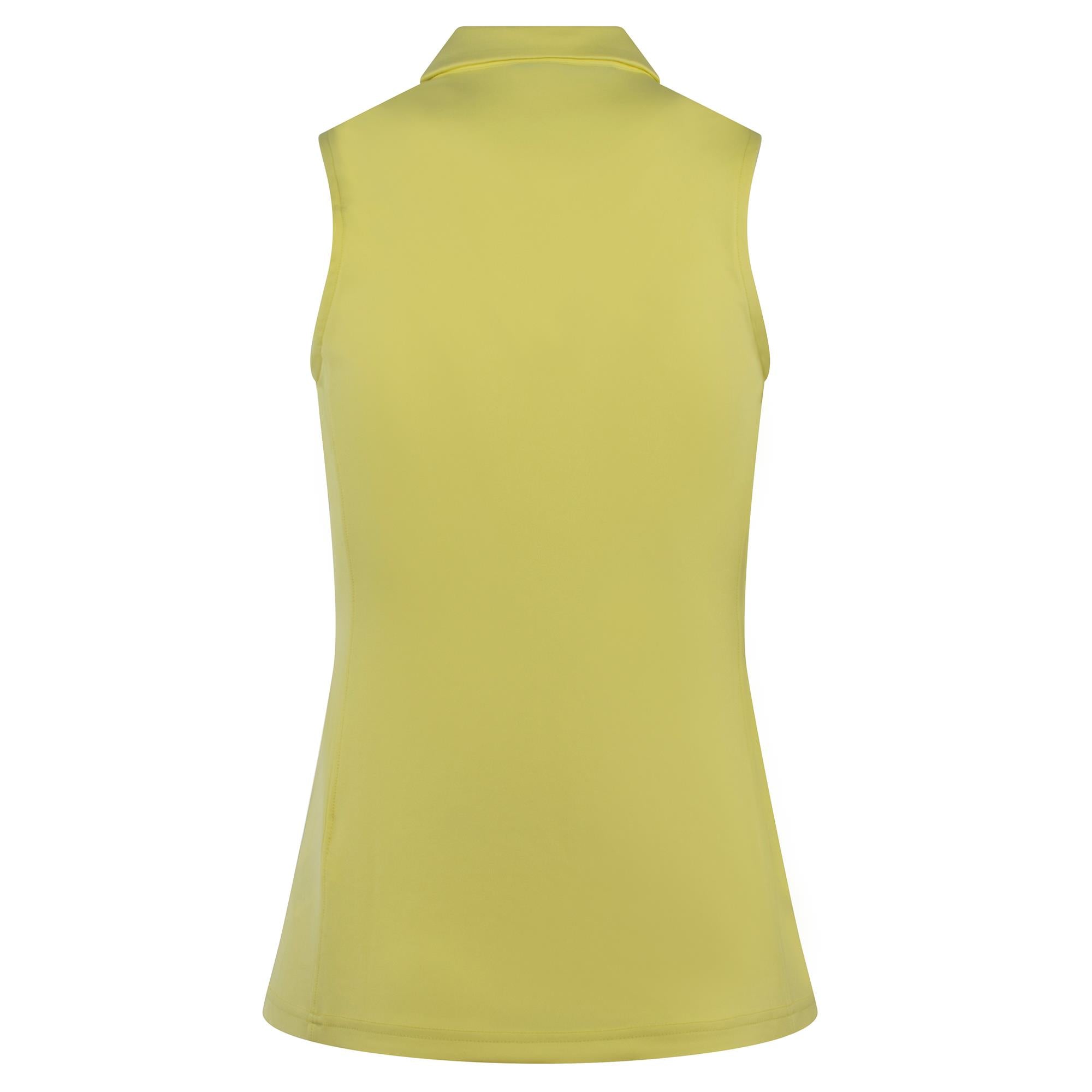 J Lindeberg Dena Sleeveless Ladies Golf Polo Shirt Wax Yellow