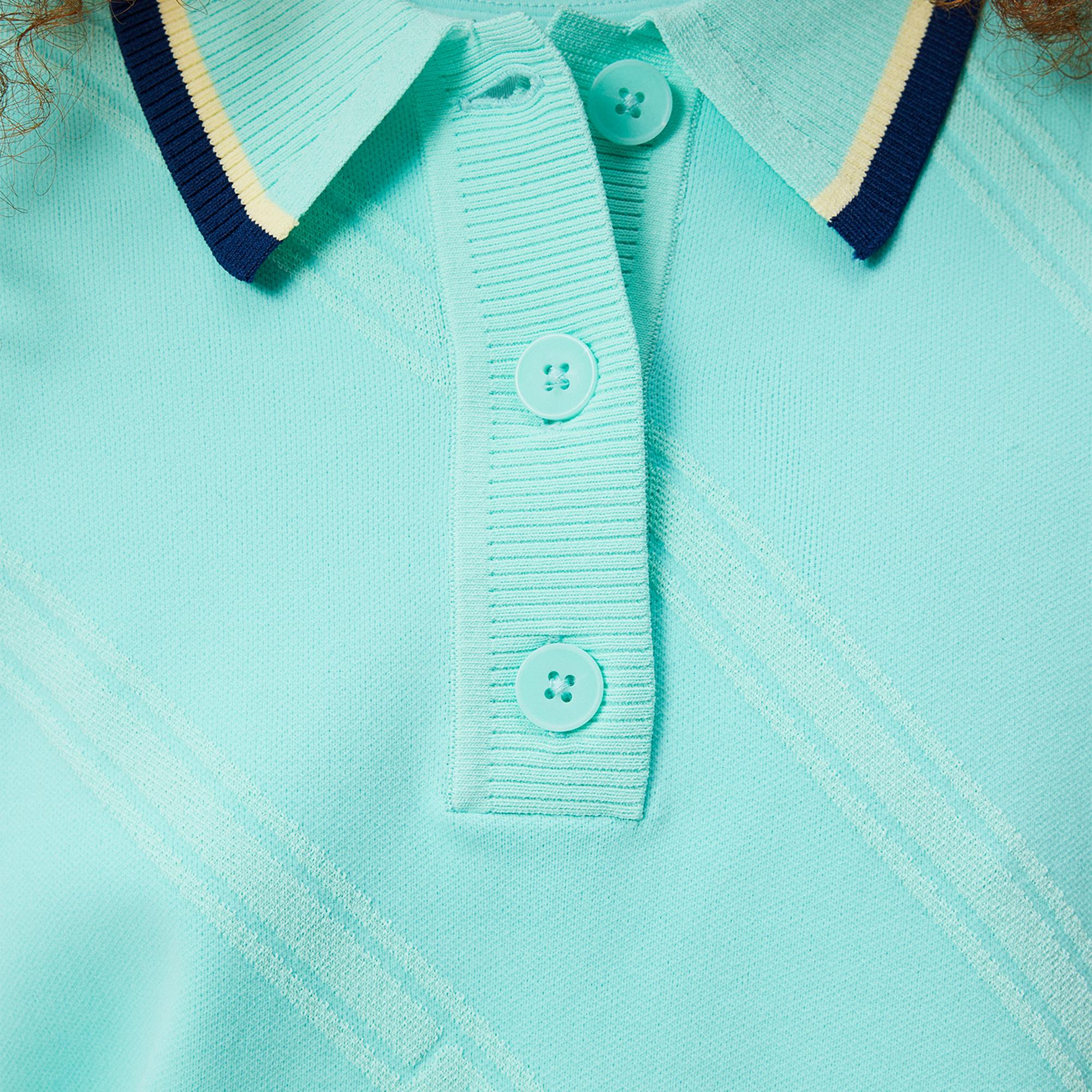 J Lindeberg Feline Knitted Ladies Polo Shirt Aruba Blue