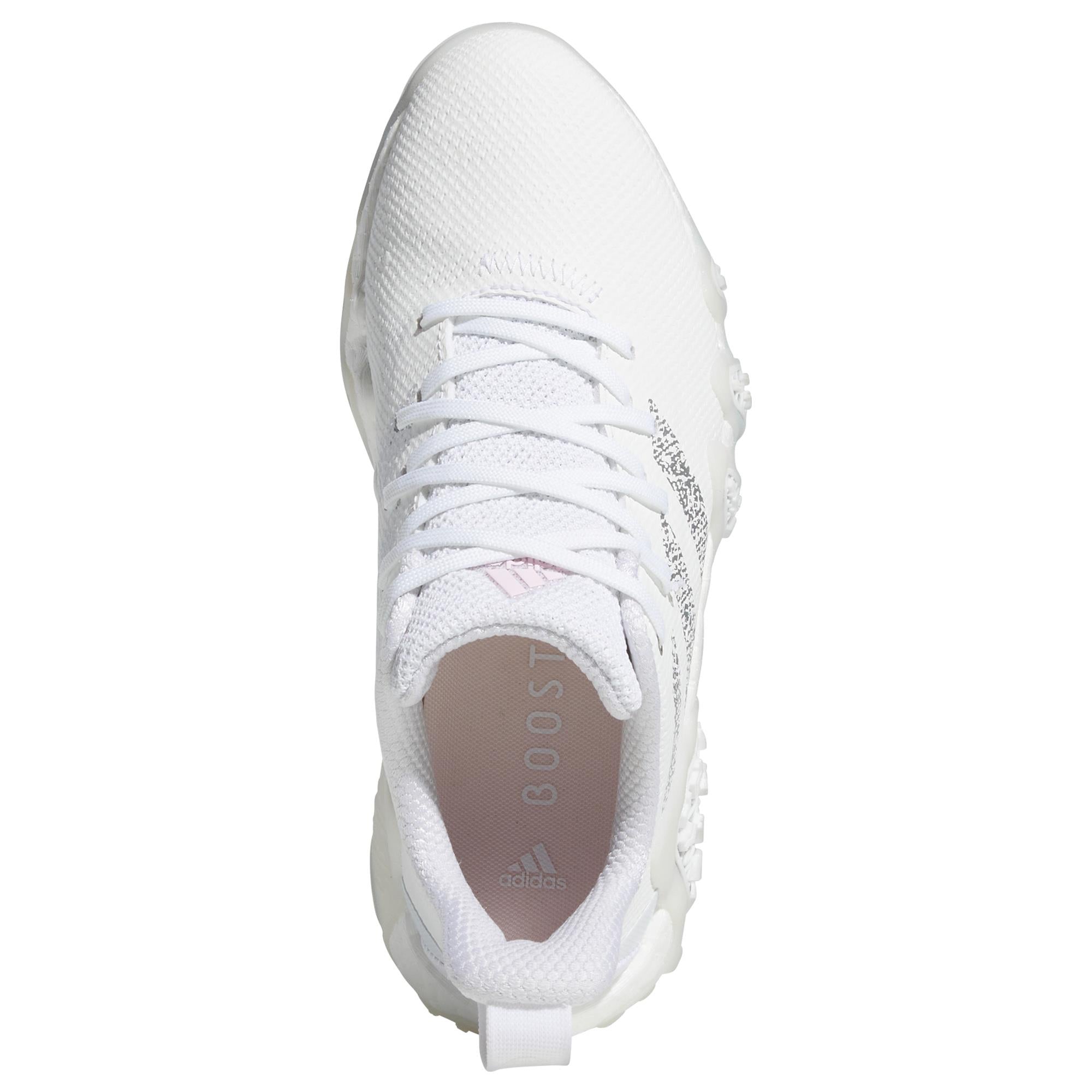 Adidas Codechaos 22 Ladies Golf Shoes White/Silver Metallic/Clear Pink
