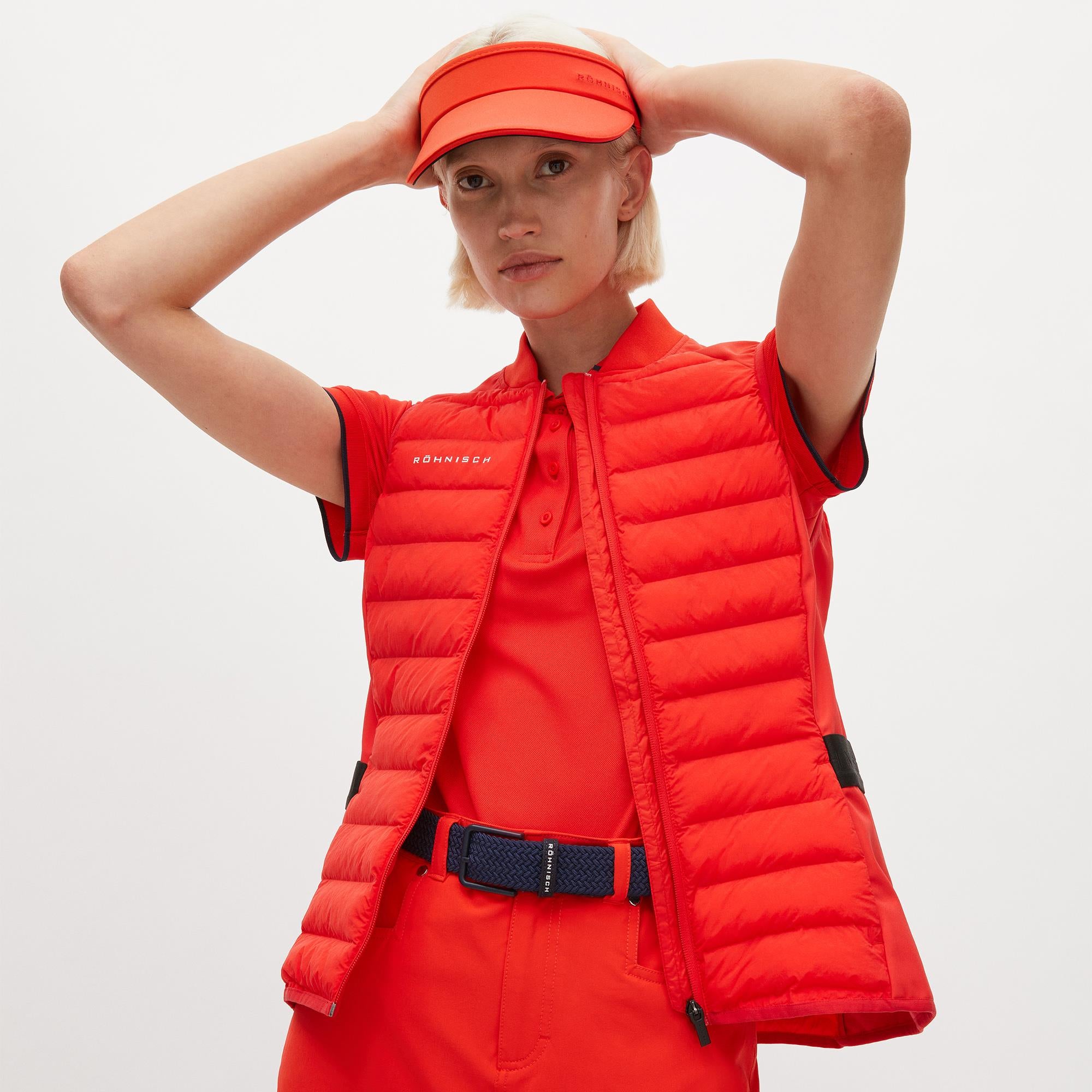 Rohnsich Force Ladies Golf Vest Flame Scarlet