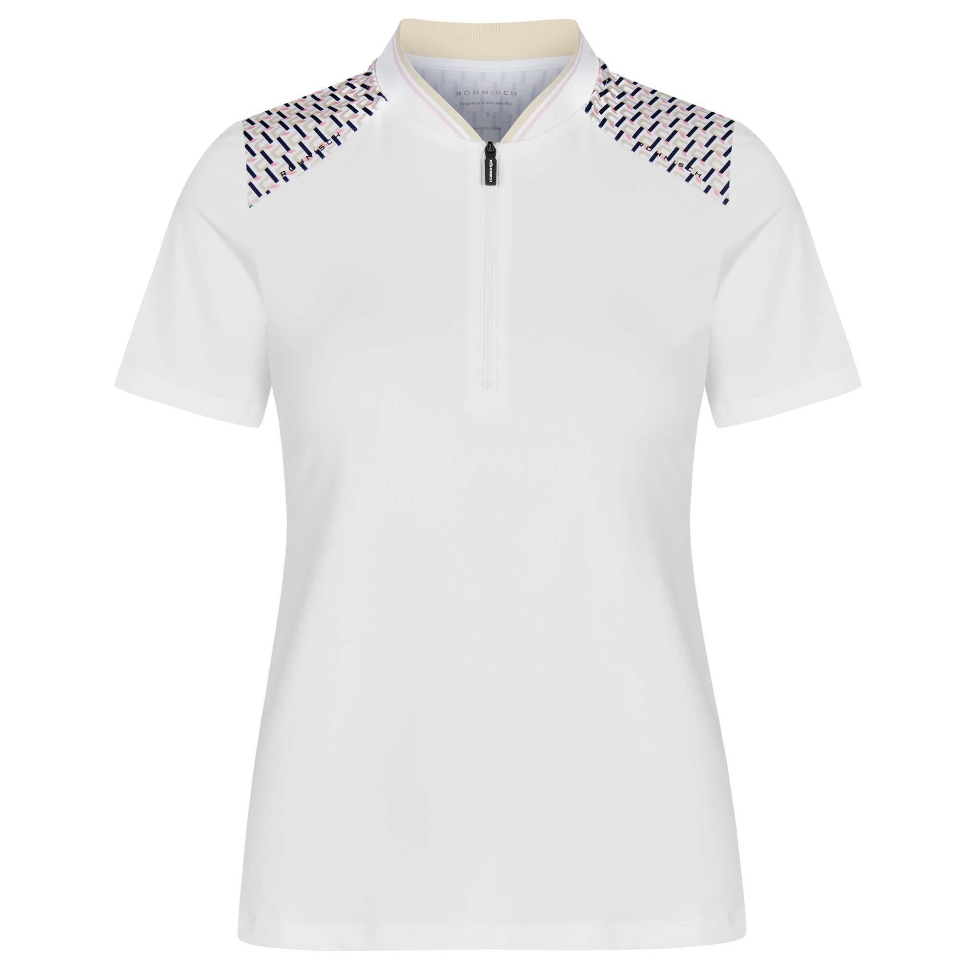 Rohnisch Arya Ladies Golf Polo Shirt Logo Beige