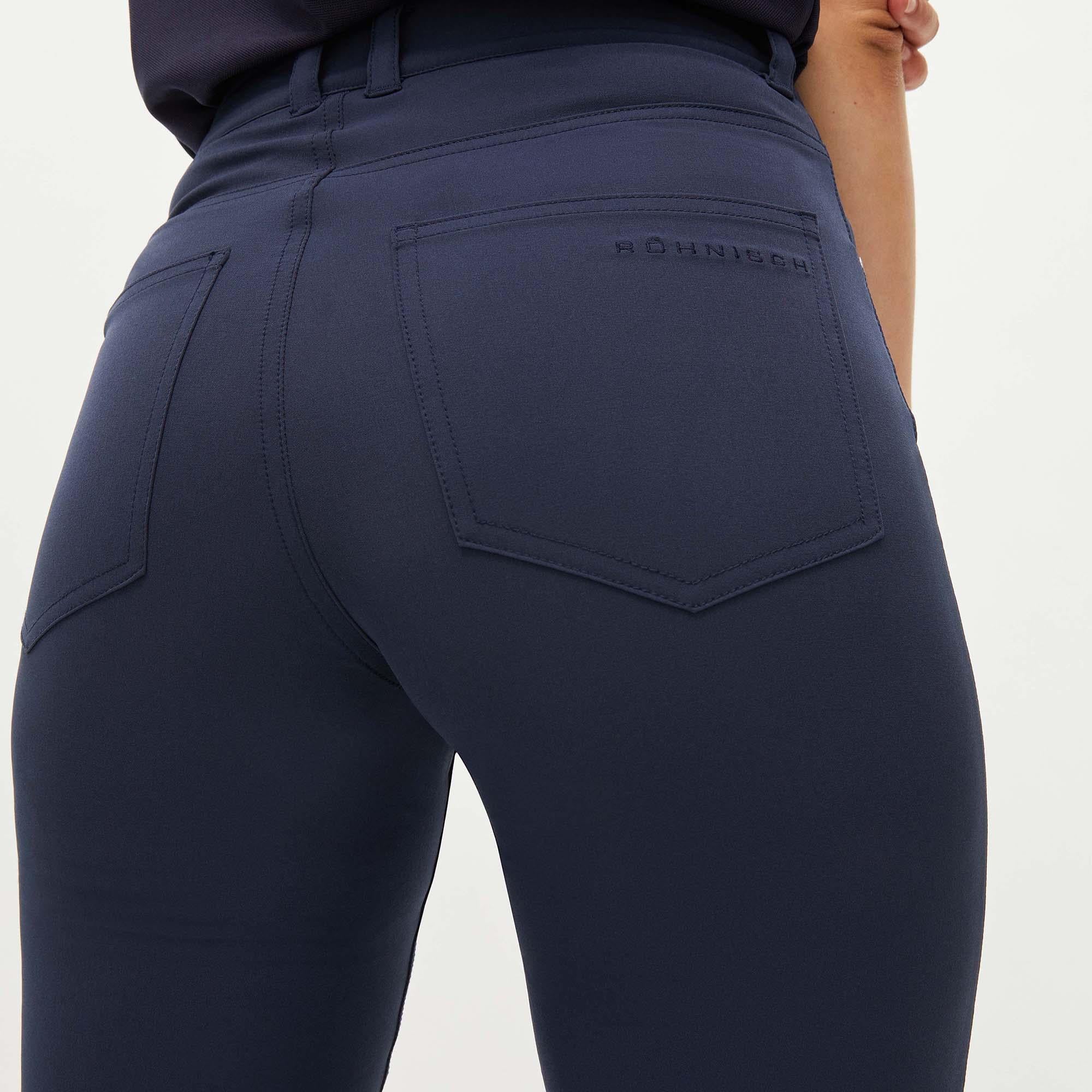 Rohnisch Chie Comfort Stretch Ladies Golf Pants 30 Inch Leg Navy