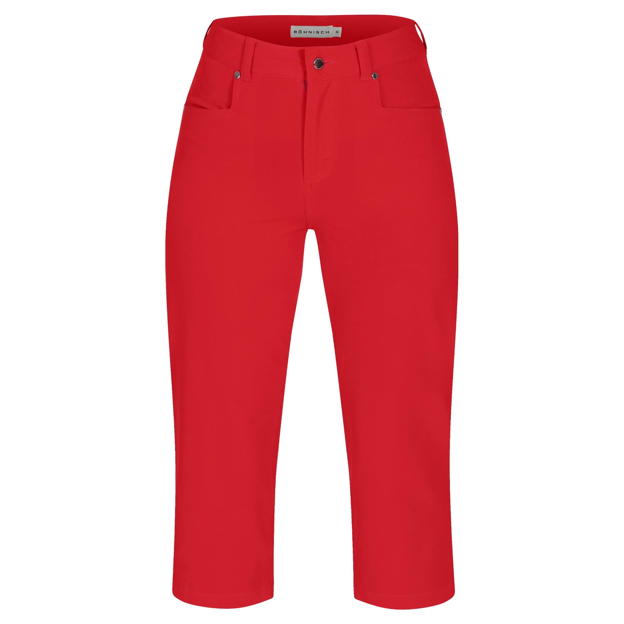 Rohnisch Chie Comfort Stretch Ladies Golf Capri Flame Scarlet