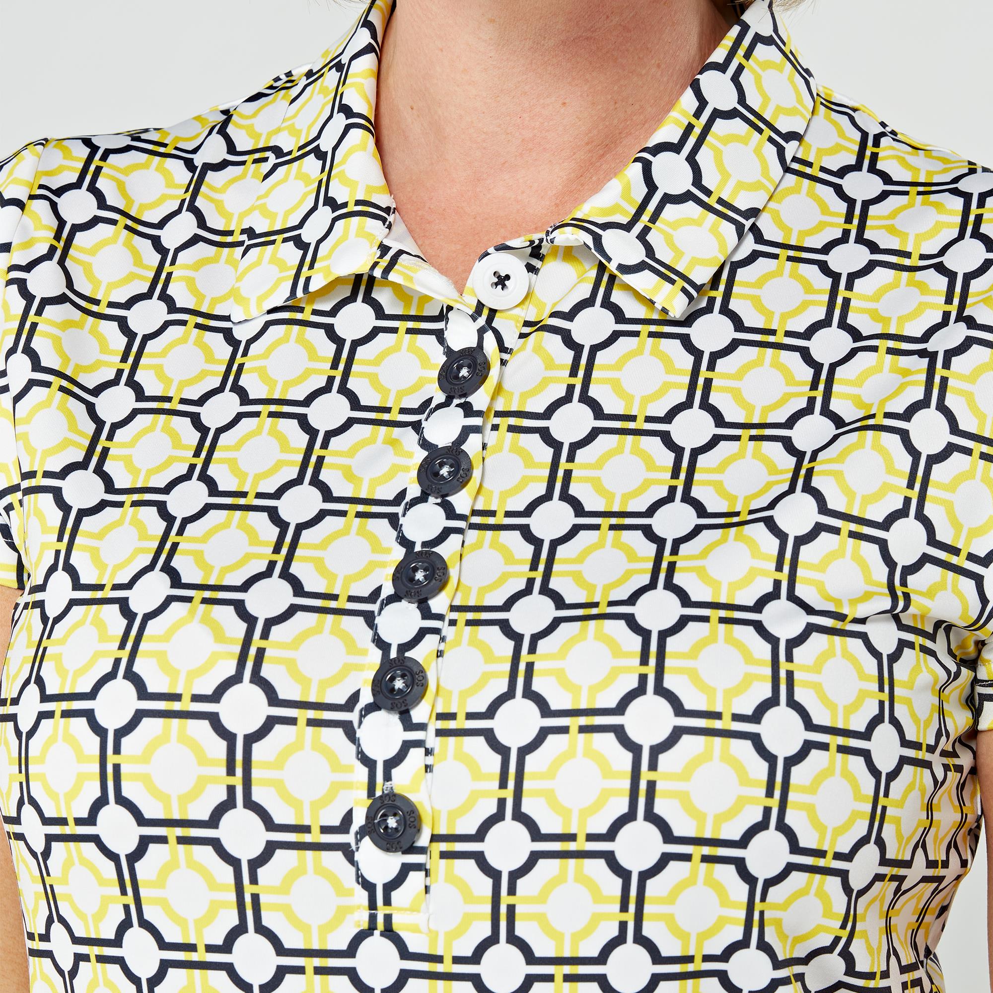 Swing Out Sister Autograph Ladies Golf Polo Shirt Sunshine/Navy