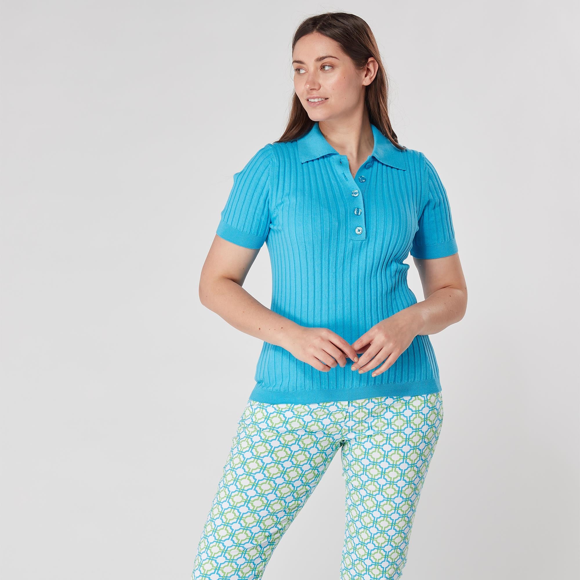 Swing Out Sister Abigail Ladies Golf Polo Shirt Dazzling Blue