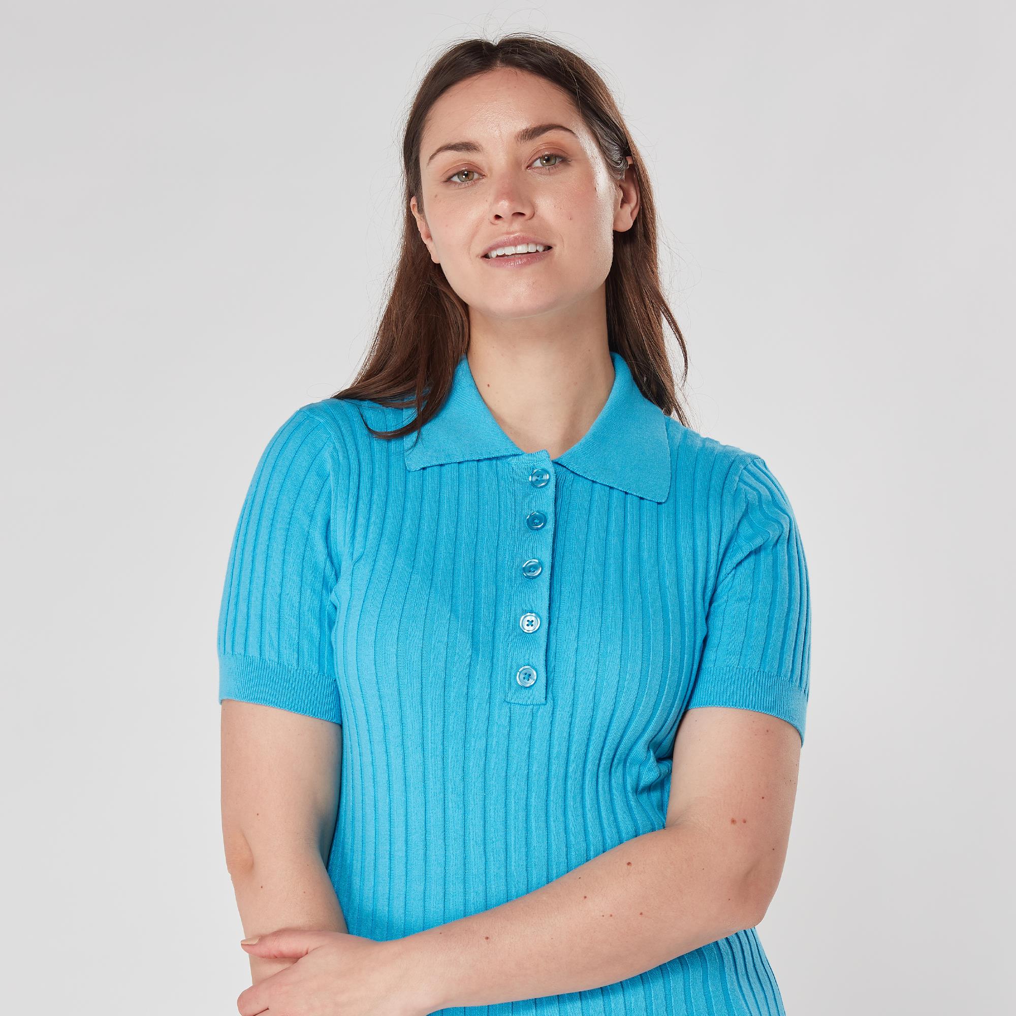 Swing Out Sister Abigail Ladies Golf Polo Shirt Dazzling Blue