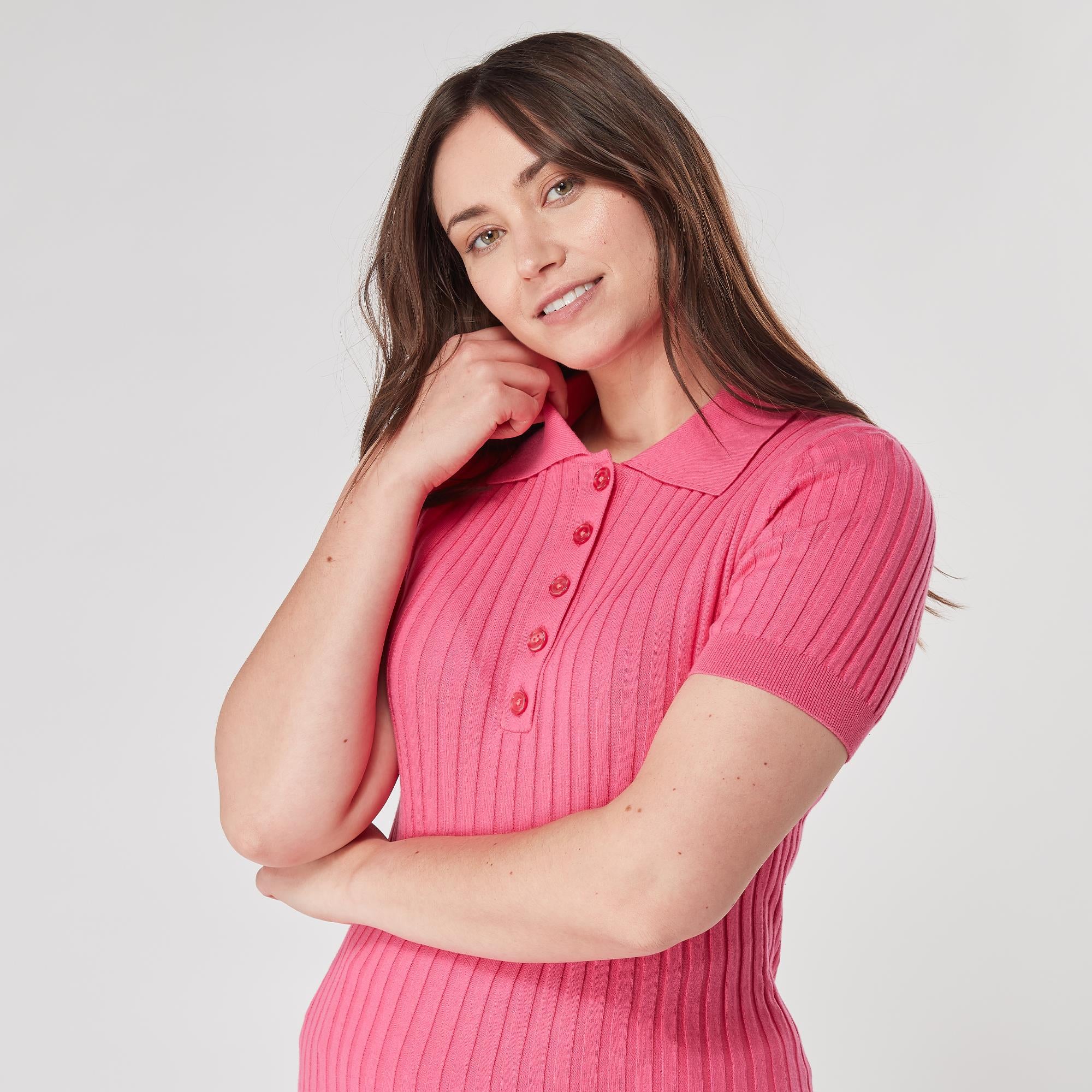 Swing Out Sister Abigail Ladies Golf Polo Shirt Lush Pink
