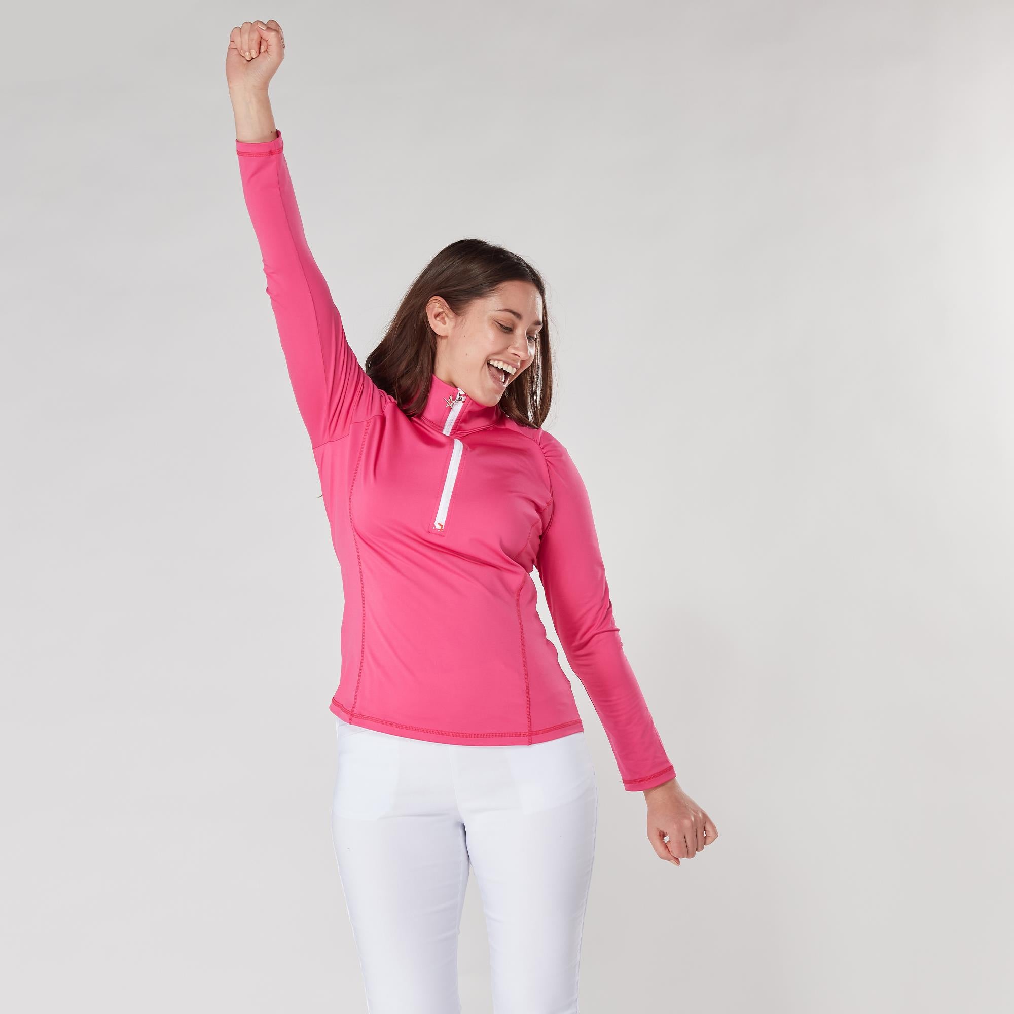 Swing Out Sister Celeste Ladies Golf Mid Layer Lush Pink