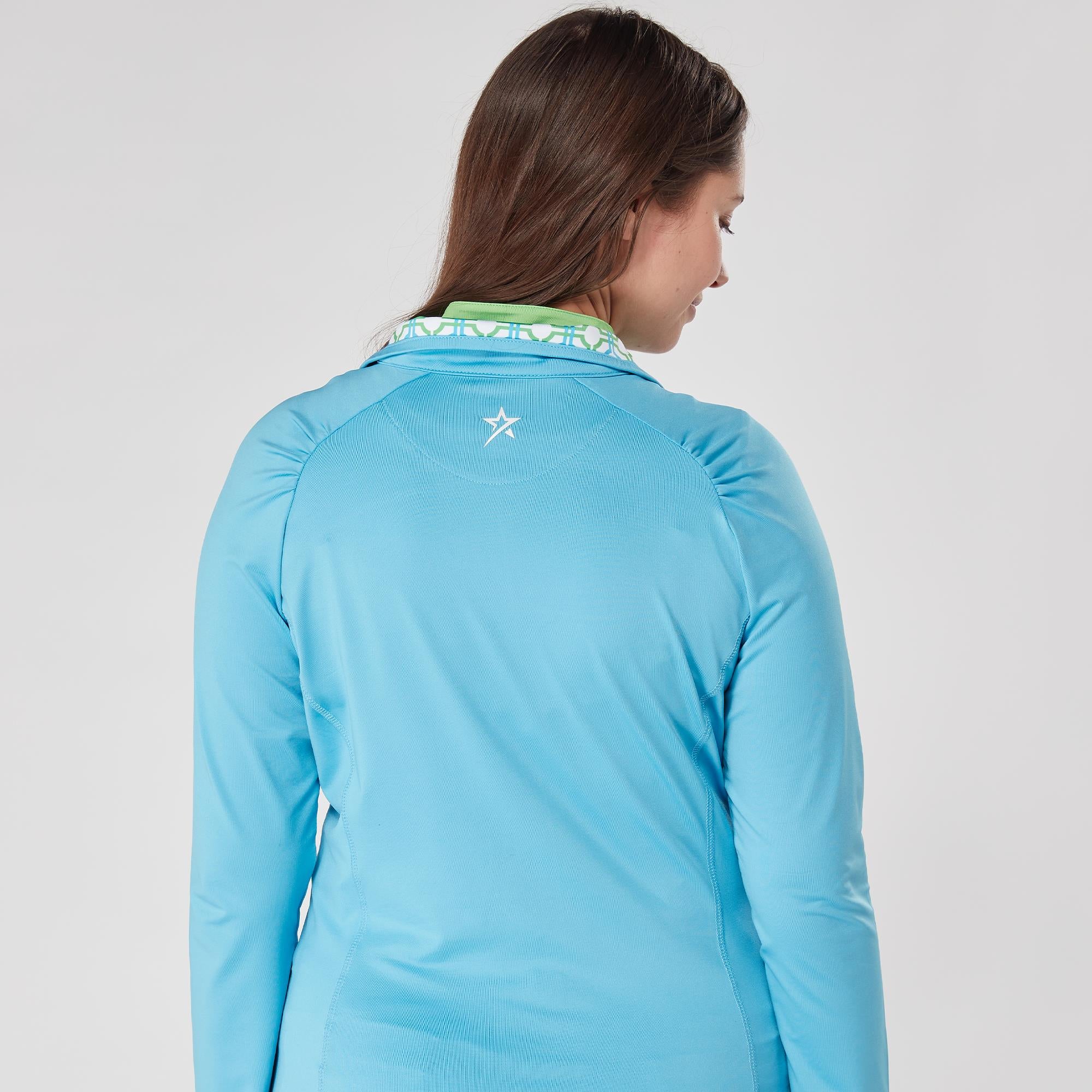 Swing Out Sister Celeste Ladies Golf Mid Layer Dazzling Blue