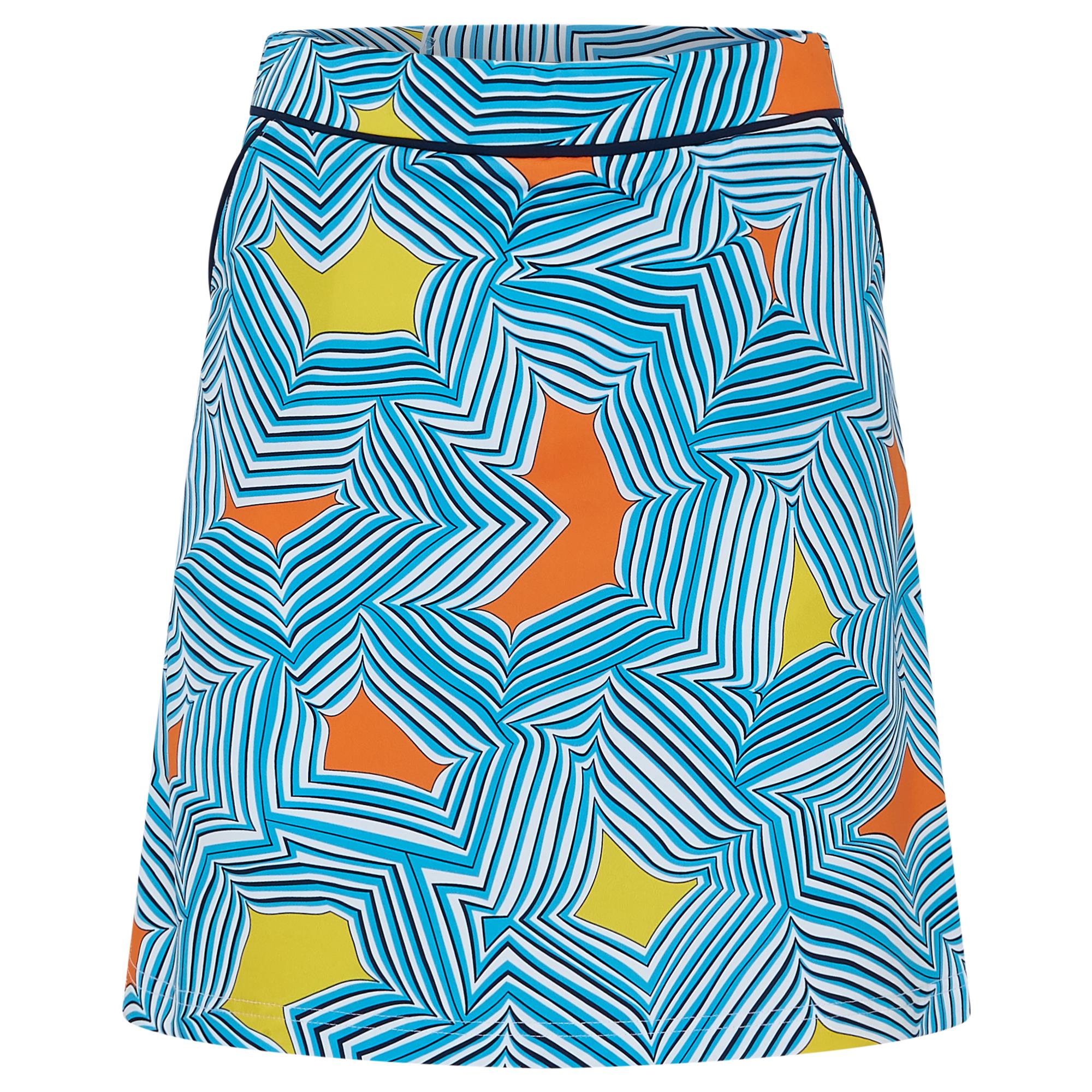 Swing Out Sister Lara Print Ladies Golf Skort White