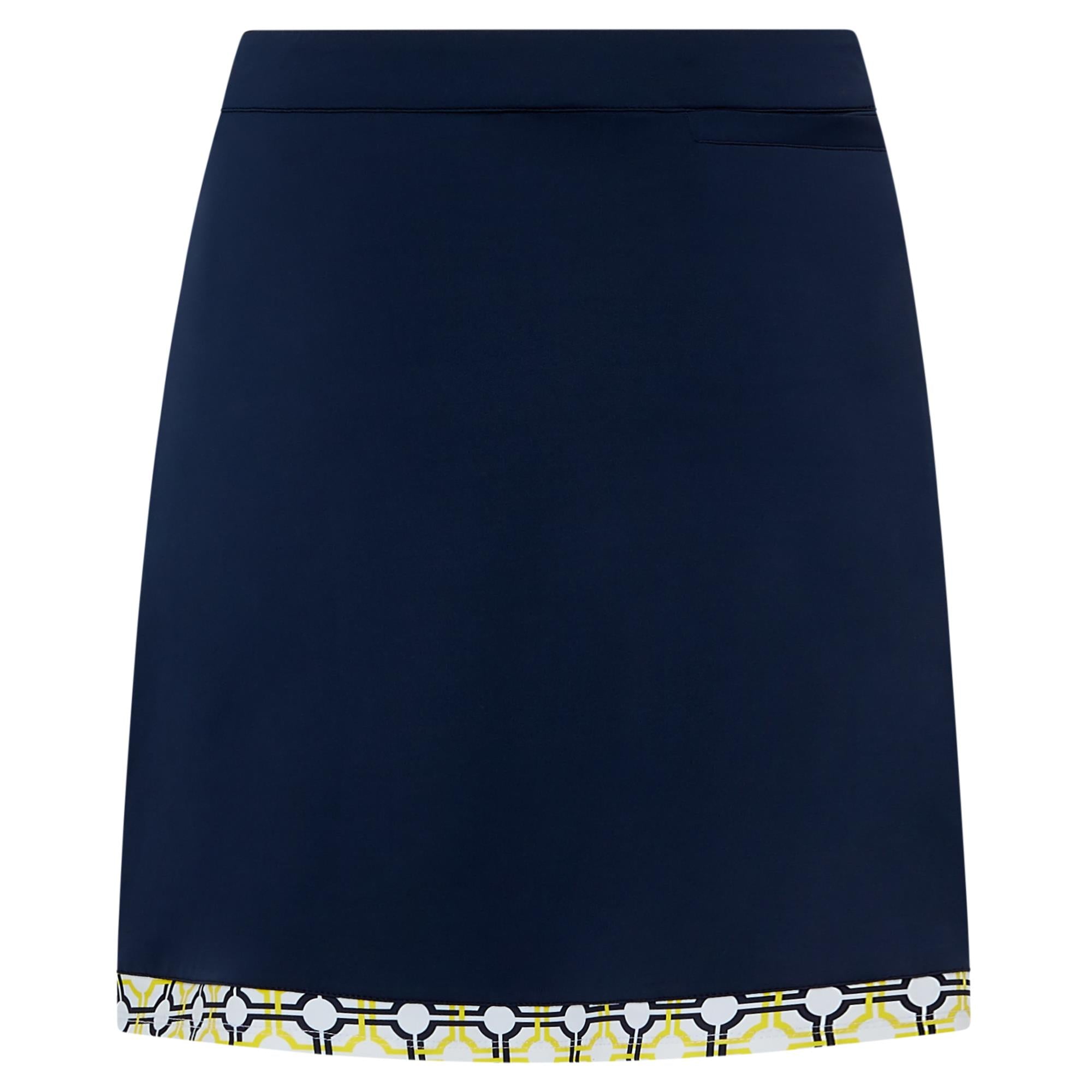 Swing Out Sister Milly Pattern Calloped Ladies Golf Skort Sunshine/Navy