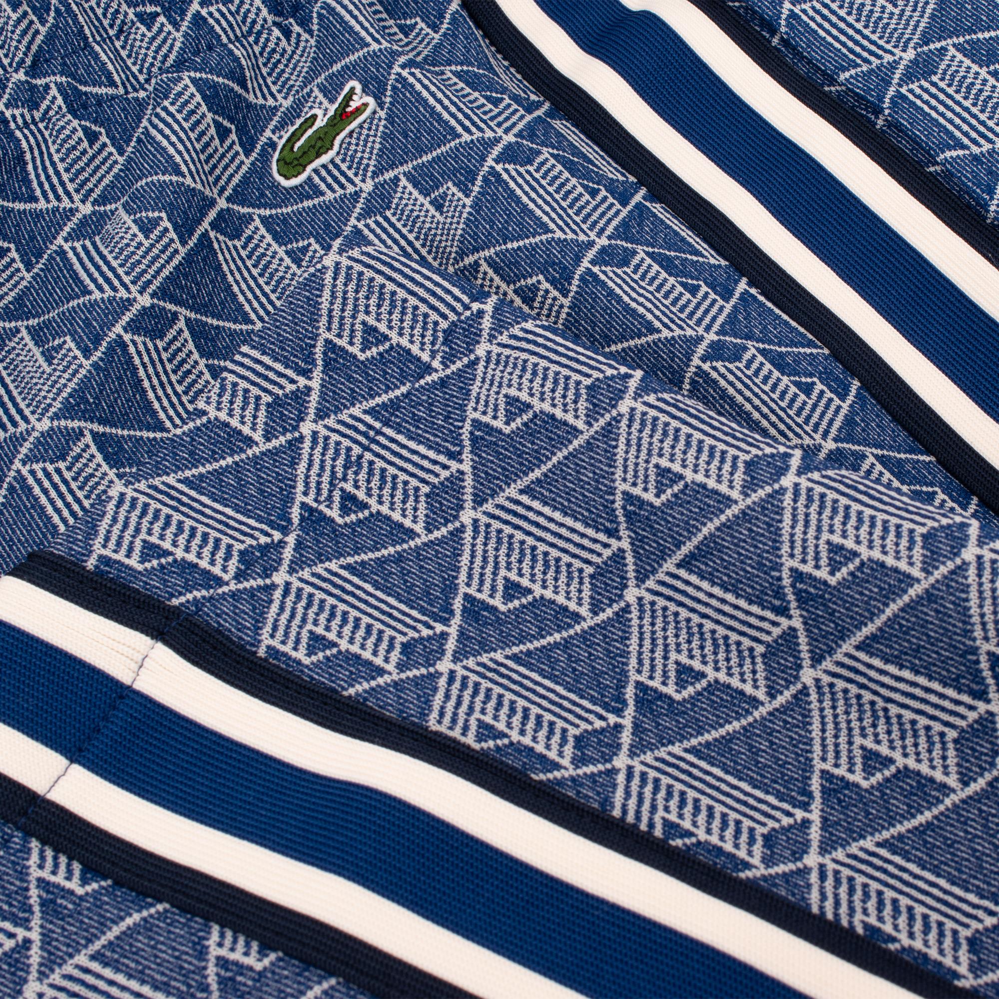 Ladies Lacoste Monogram Trackpants Navy/White