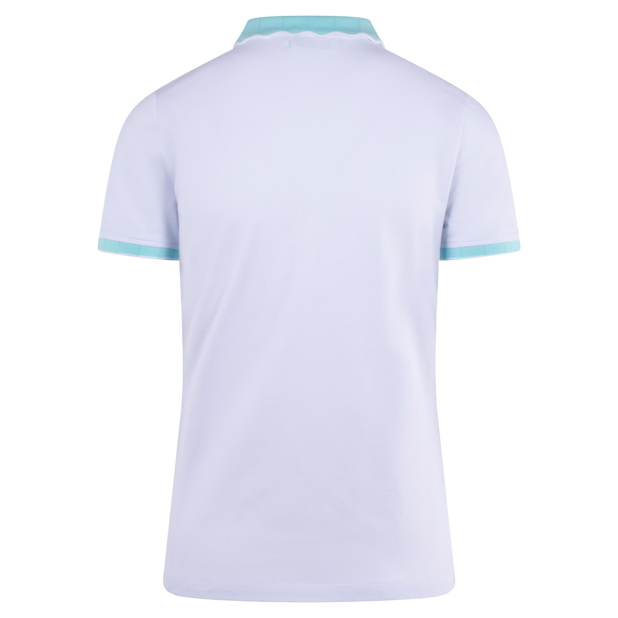 Green Lamb Nadeen Club Ladies Golf Polo White/Aqua
