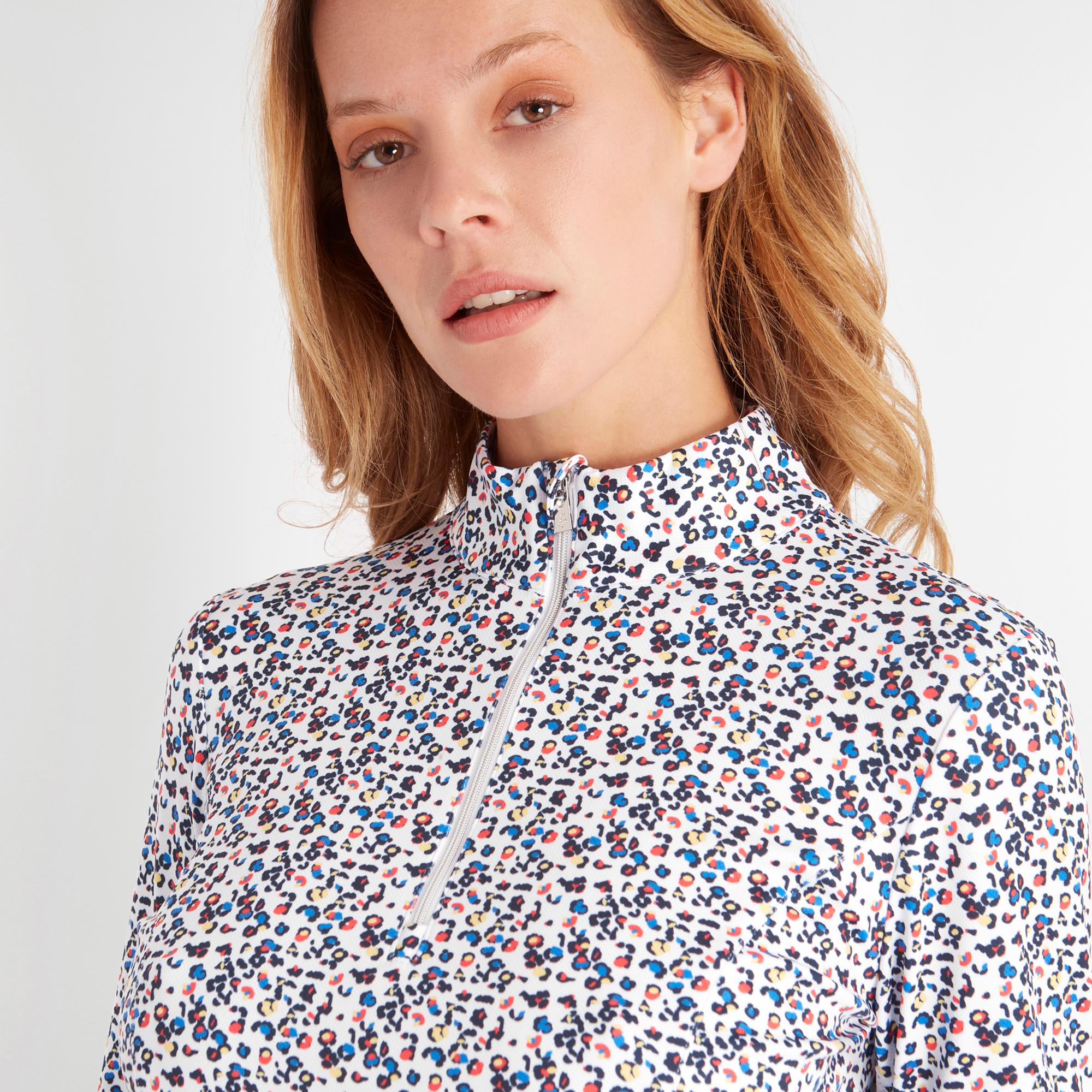 Green Lamb Nicola Printed Ladies Golf Light Mid Layer