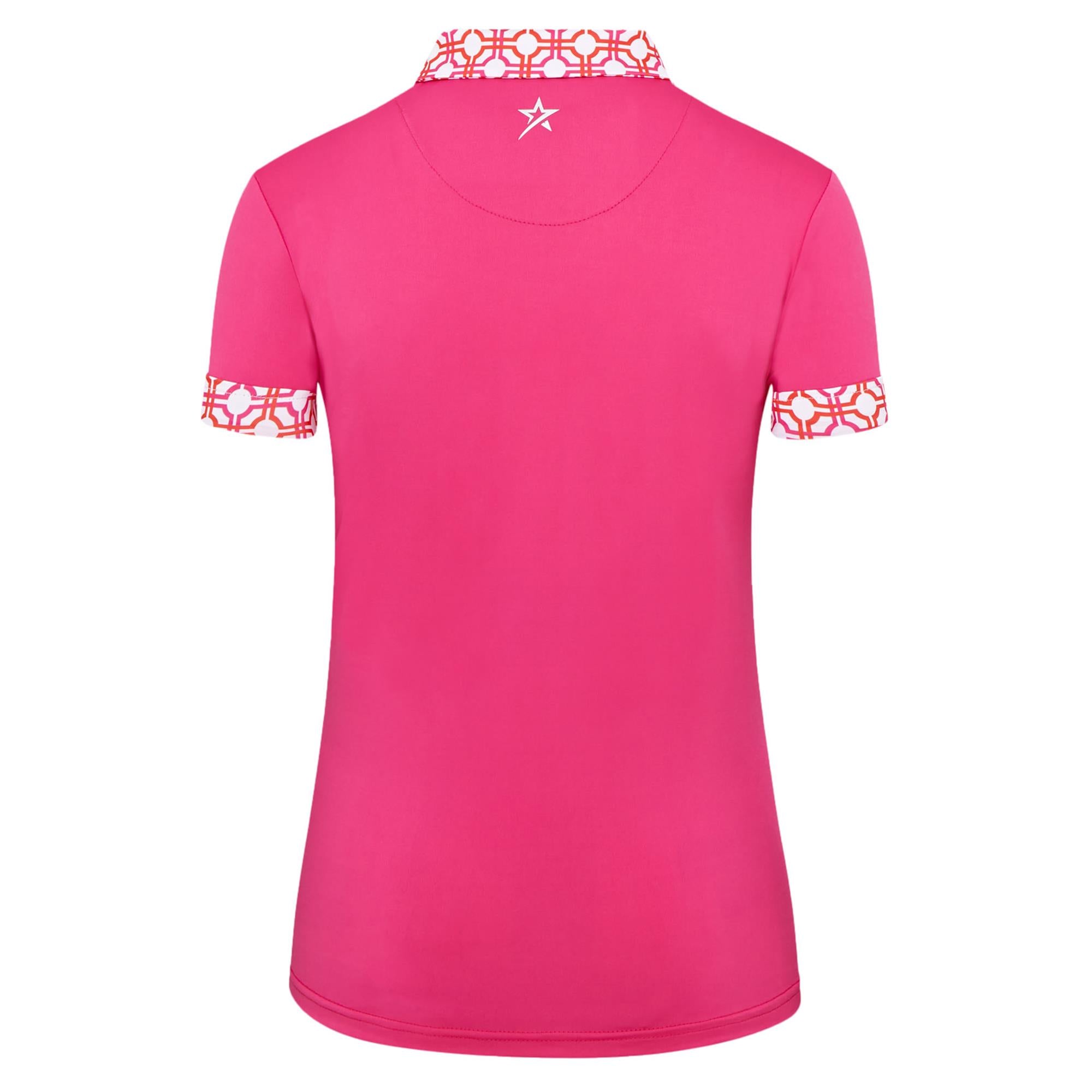 Swing Out Sister Alice Ladies Golf Polo Shirt Lush Pink/Mandarin