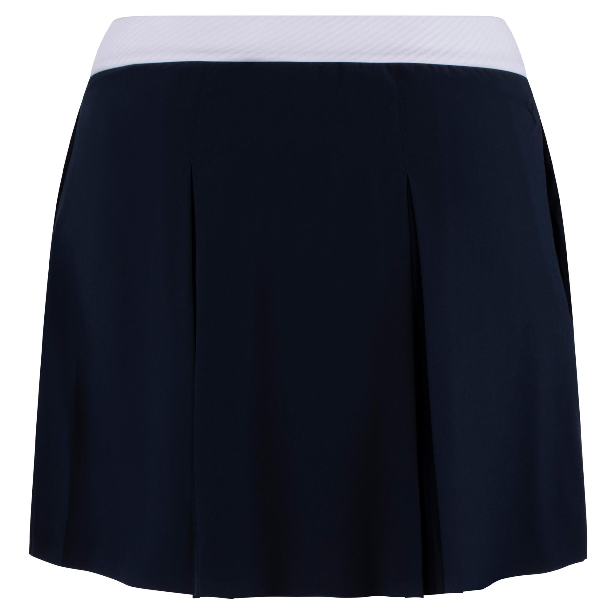 Ladies Puma Club Pleated Golf Skirt Navy/White