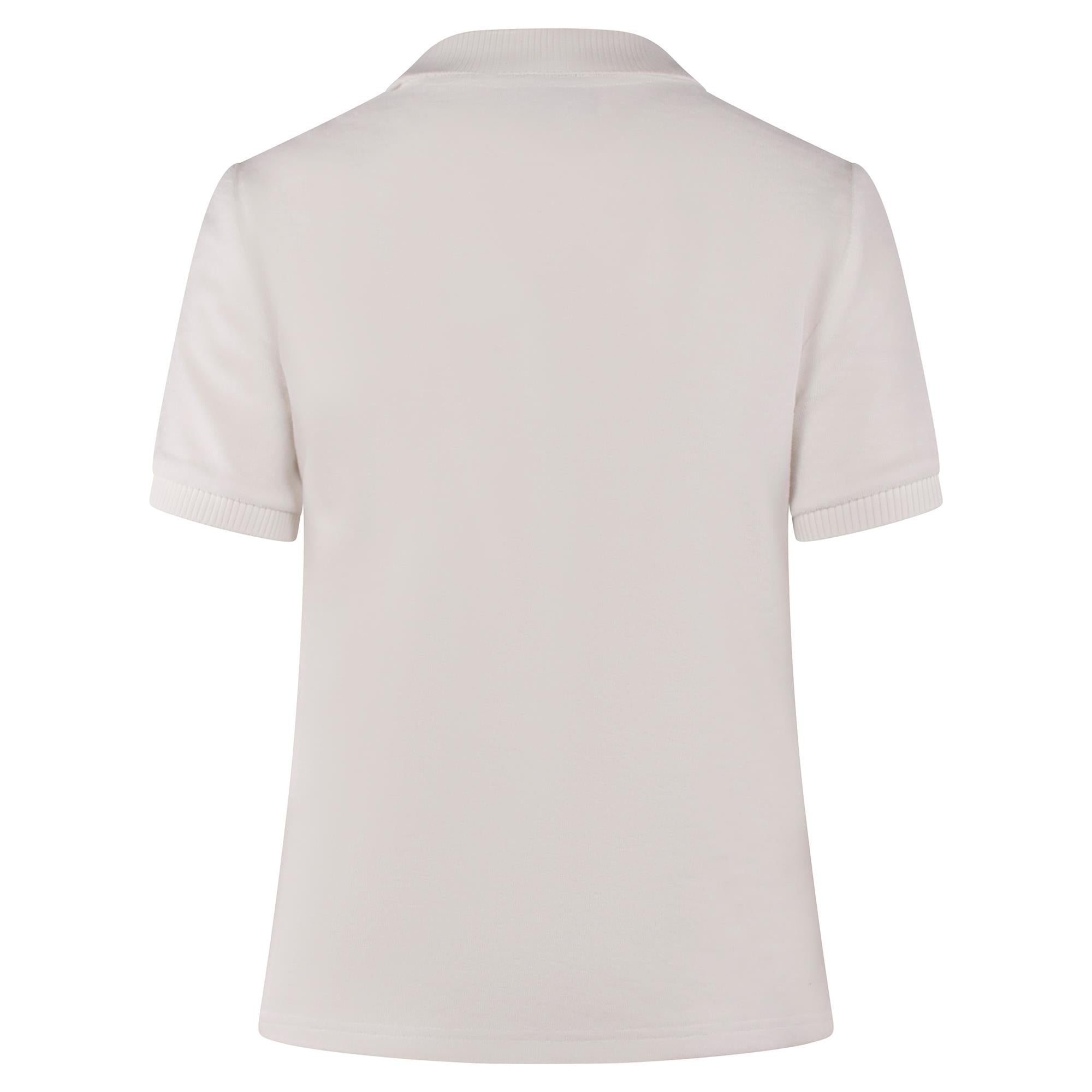 Ladies Lacoste Slim Fit Terry Towelling Polo Shirt White