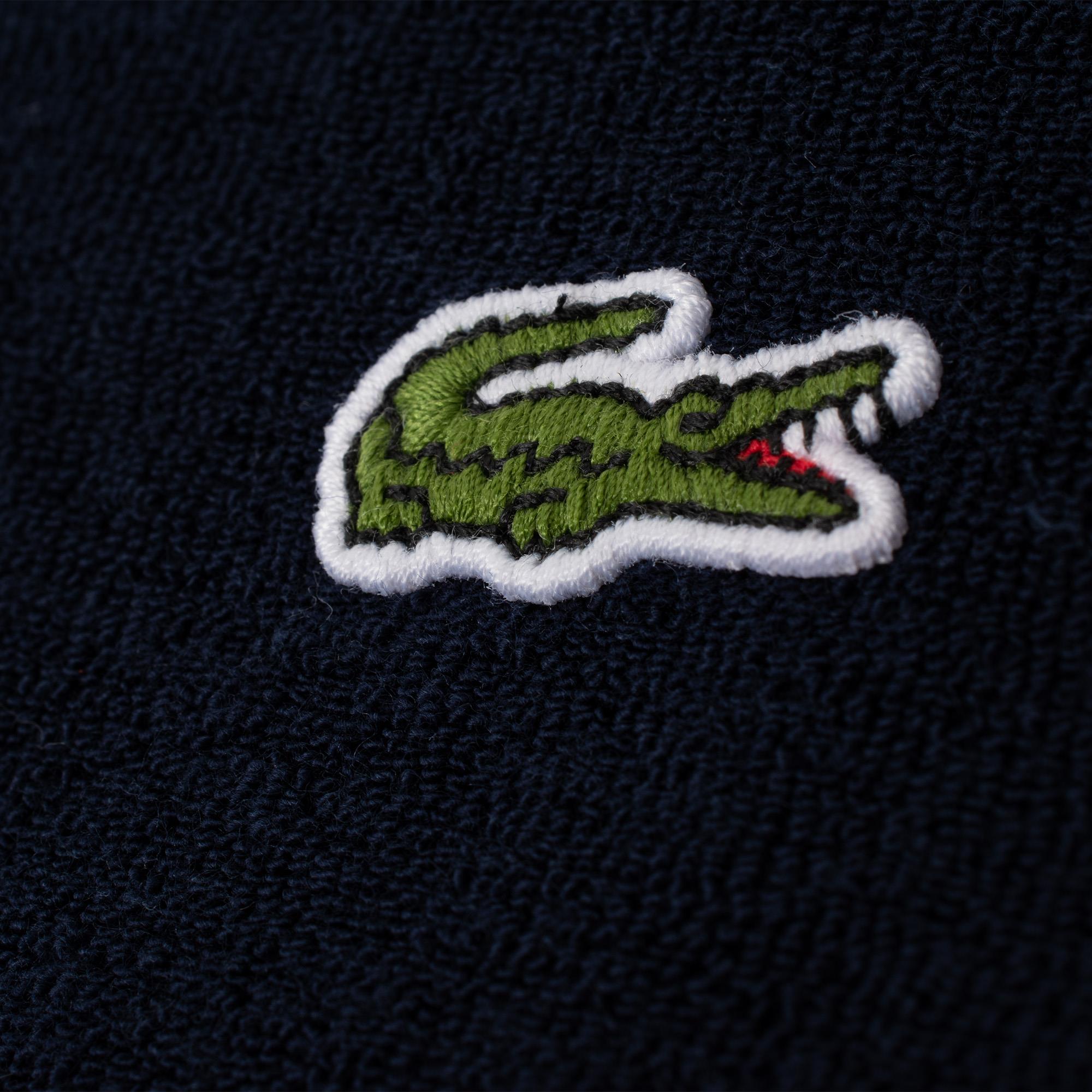 Ladies Lacoste Slim Fit Terry Towelling Polo Shirt Navy