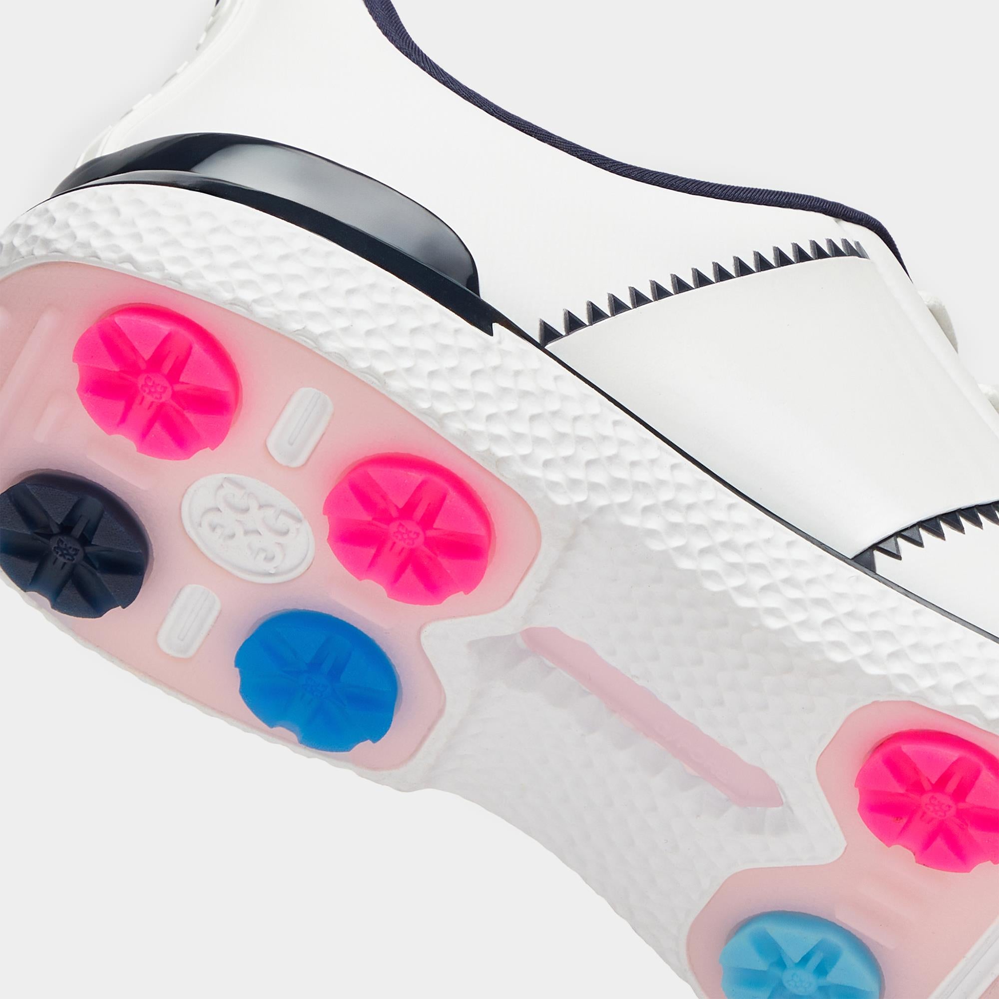 G/FORE Gallivan2r Side Stripe Kiltie Ladies Golf Shoes Snow/Twilight