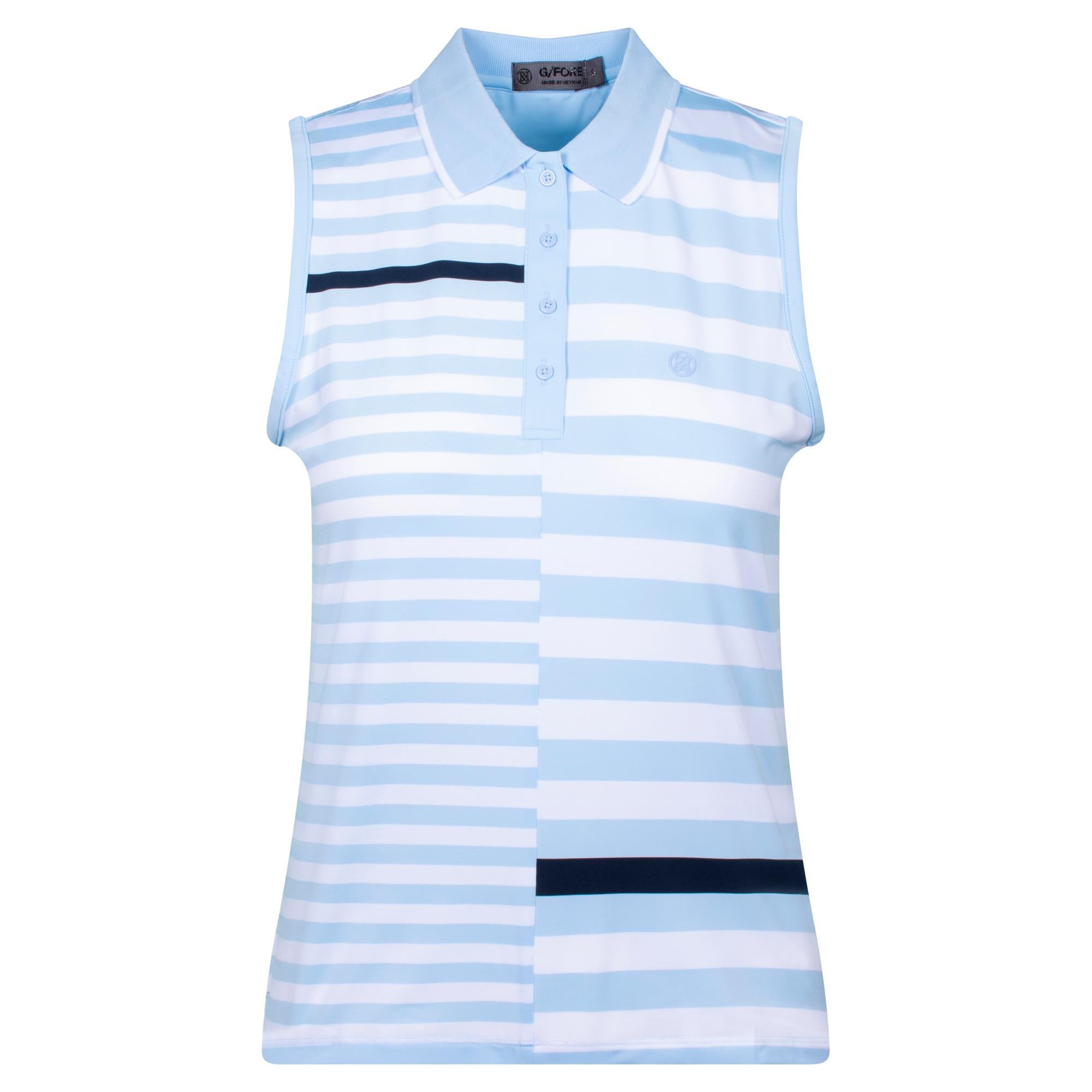 Ladies G/FORE Bold Strike Sleeveless Polo Sky