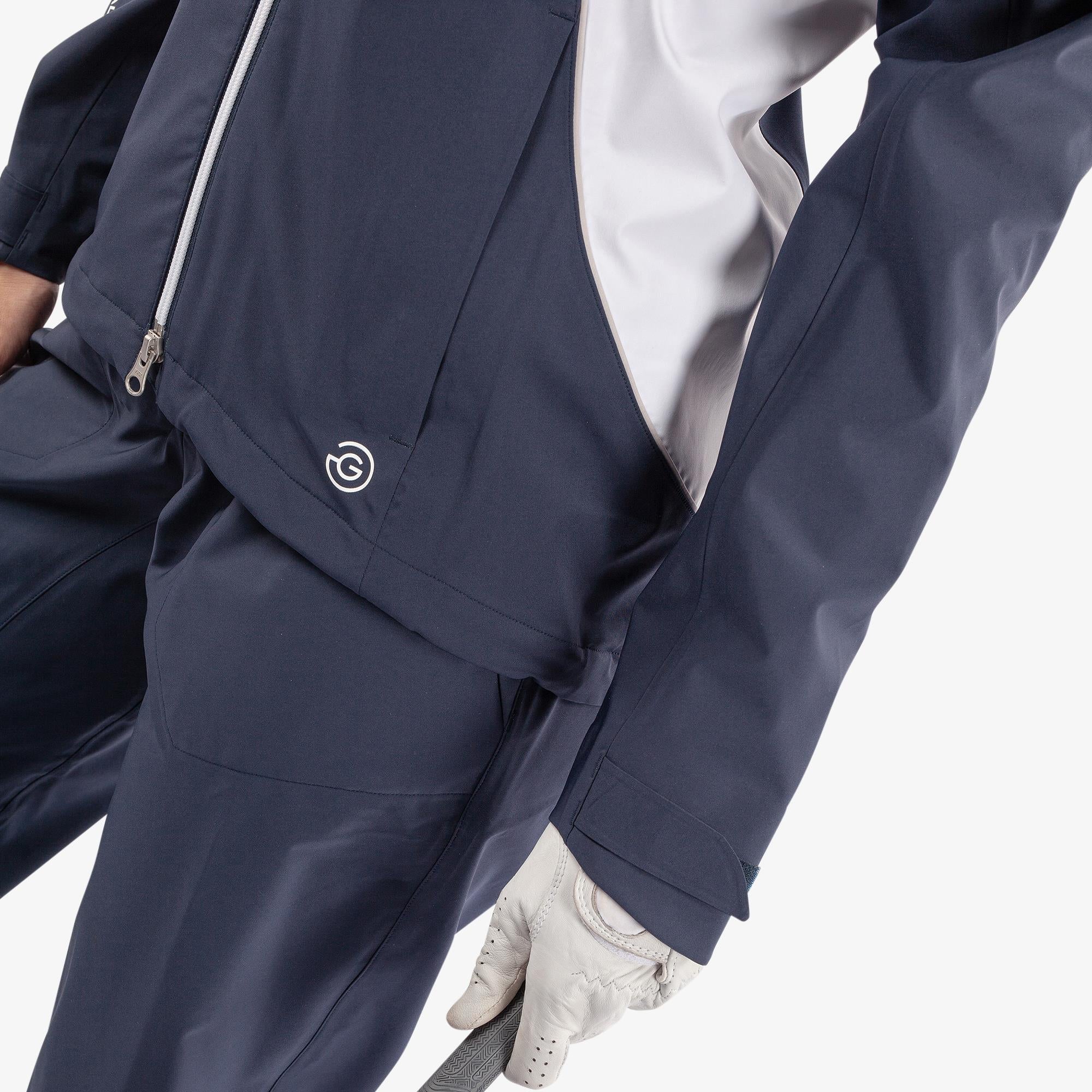 Galvin Green Amy Dryvr Pertex Ladies Waterproof Golf Jacket Navy/White