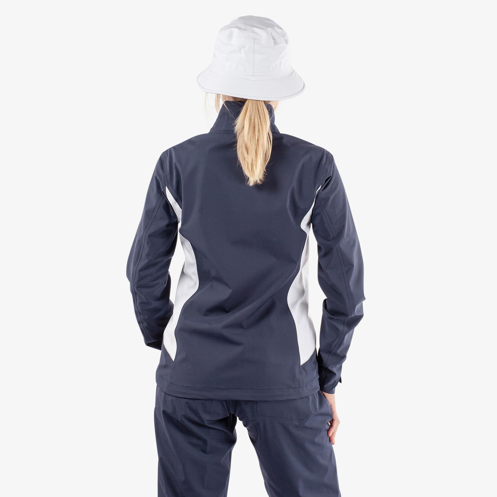 Galvin Green Amy Dryvr Pertex Ladies Waterproof Golf Jacket Navy/White