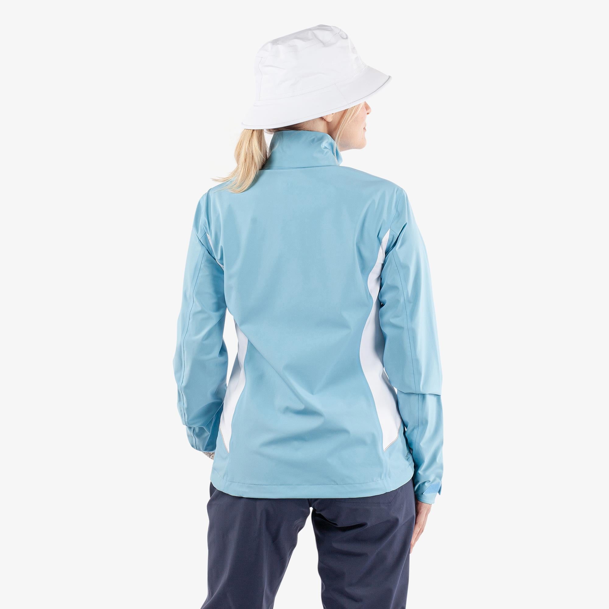 Galvin Green Amy Dryvr Pertex Ladies Waterproof Golf Jacket Alaskan Blue/White