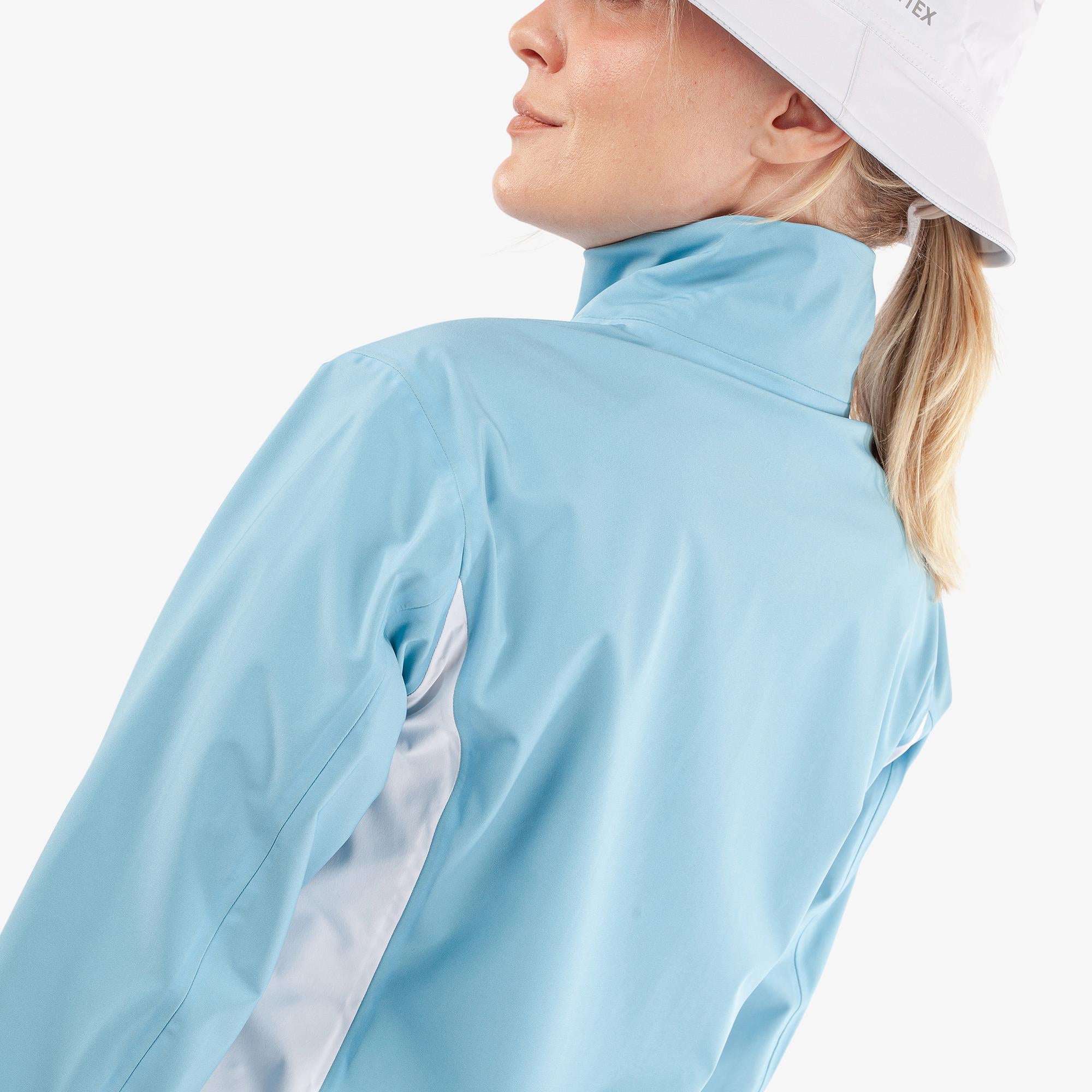 Galvin Green Amy Dryvr Pertex Ladies Waterproof Golf Jacket Alaskan Blue/White