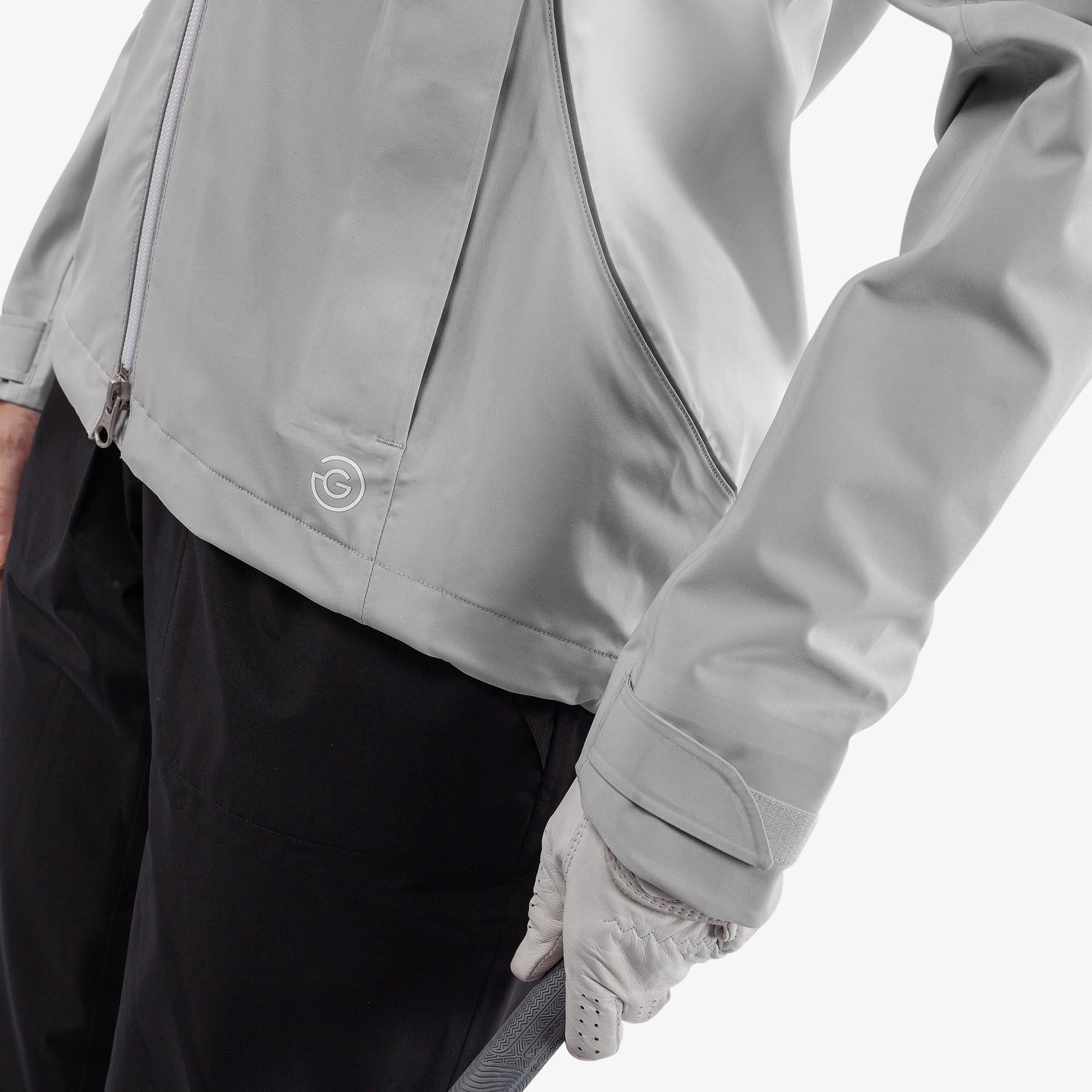 Galvin Green Amy Dryvr Pertex Ladies Waterproof Golf Jacket Cool Grey/White